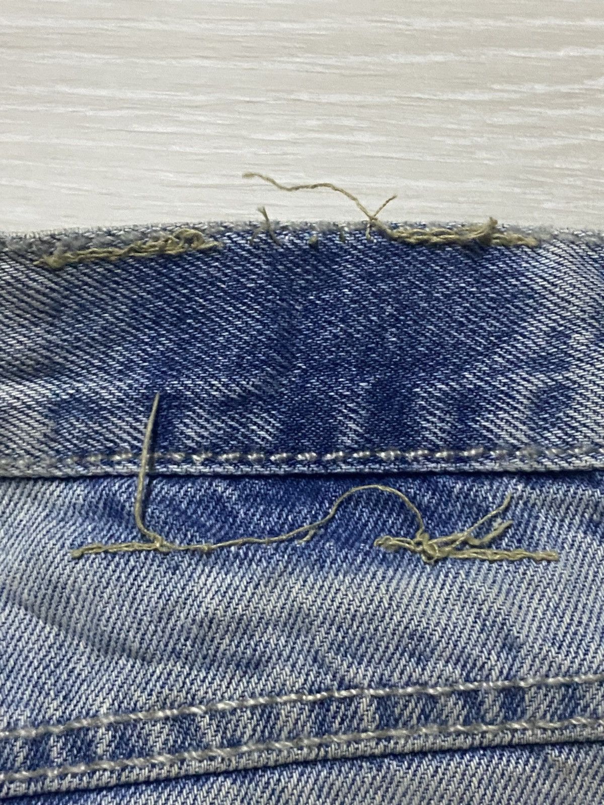 Kiwi Vintage Kiwitex Light Wash Distressed Taperred Leg Jeans Size US 30 / EU 46 - 8 Thumbnail