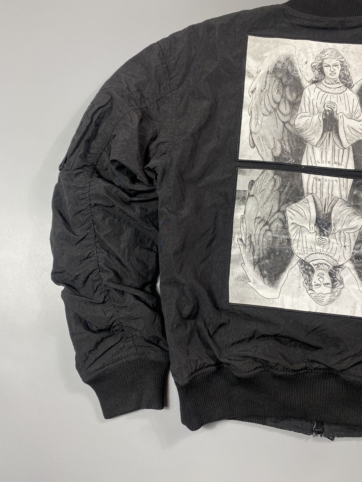Haculla Haculla- Hand Painted Mirror Angel Bomber Jacket Size US L / EU 52-54 / 3 - 2 Thumbnail