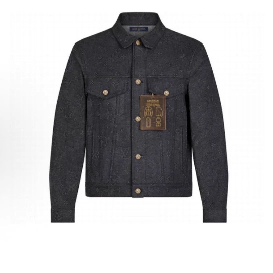Louis Vuitton Louis Vuitton Gray Monogram Eclipse Denim Jacket 54 Size US L / EU 52-54 / 3 - 1 Thumbnail