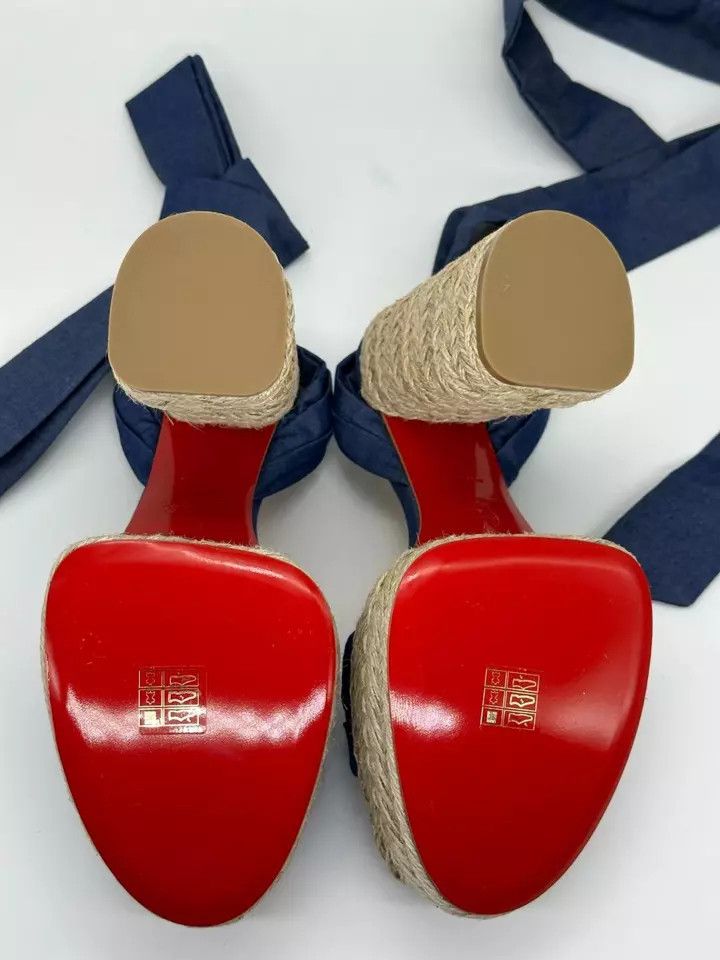 Christian Louboutin o1s1wg110924 Mariza Du Heeled in Blue Size US 6 / IT 36 - 8 Thumbnail
