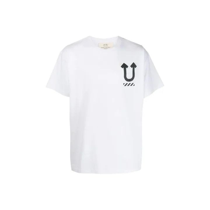 Off-White OFF-WHITE Logo Print Casual Short Sleeve T-Shirt 0079 Size US XXS / EU 40 - 1 Thumbnail
