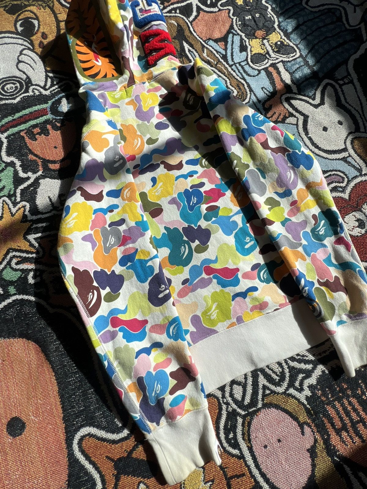 Bape Multi Camo Shark Full Zip Hoodie Size US S / EU 44-46 / 1 - 7 Thumbnail