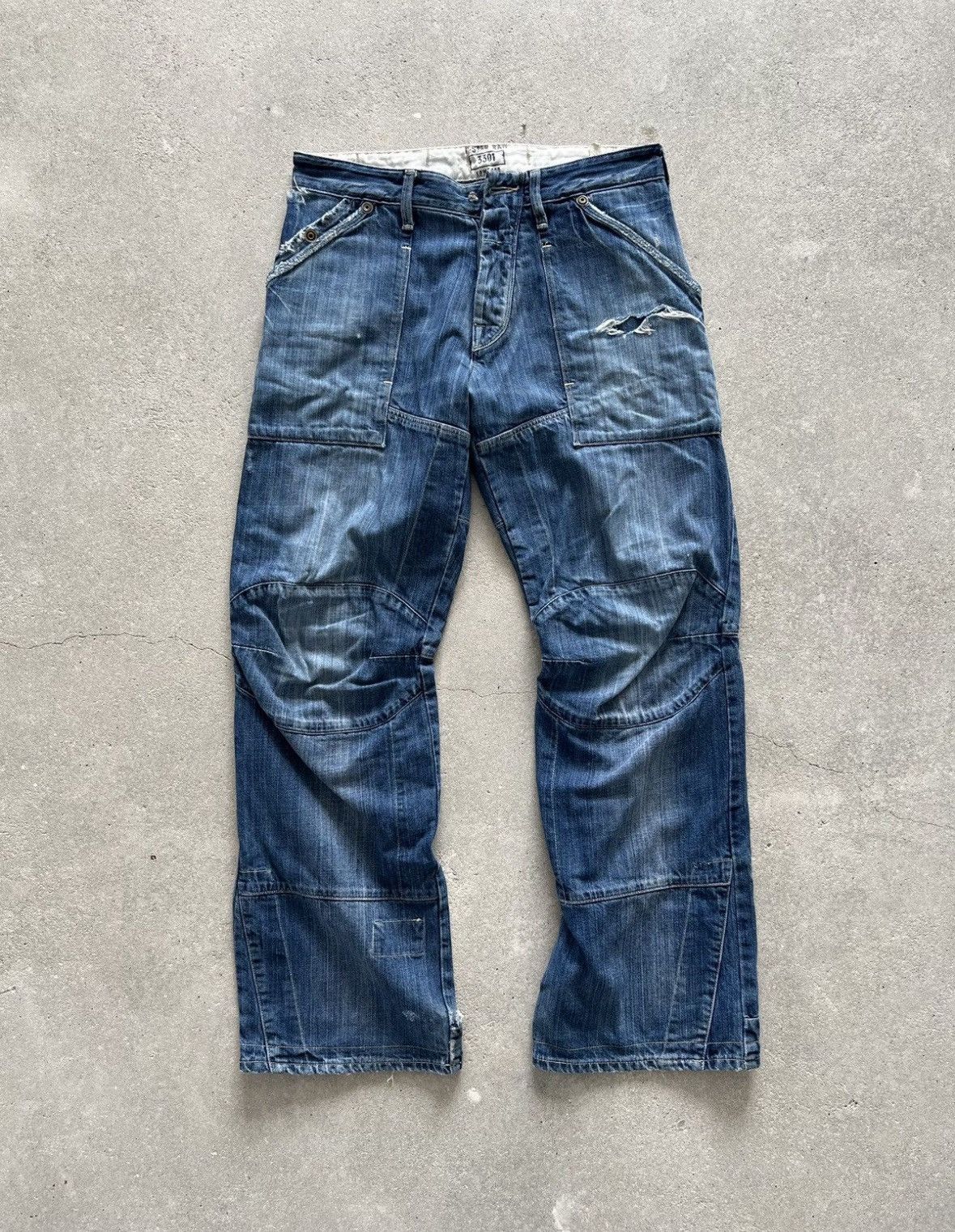 G-Star Vintage G Star Double Knee Denim Jeans Size US 33 - 1 Thumbnail