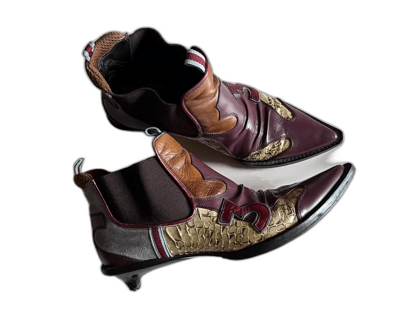 Miu Miu Vintage Miu Miu Multi-Material Ankle Boots Size US 6 / IT 36 - 1 Thumbnail
