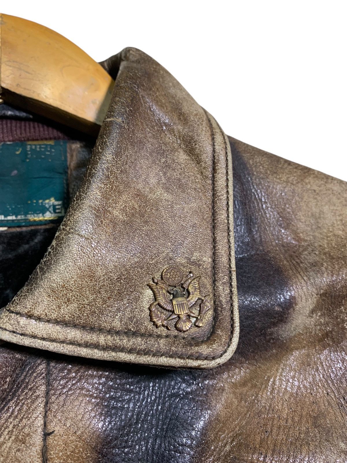 Vintage 🔥VTG SHEEPSKIN LEATHER JACKETS ARMY FLIGHT Size US S / EU 44-46 / 1 - 4 Thumbnail