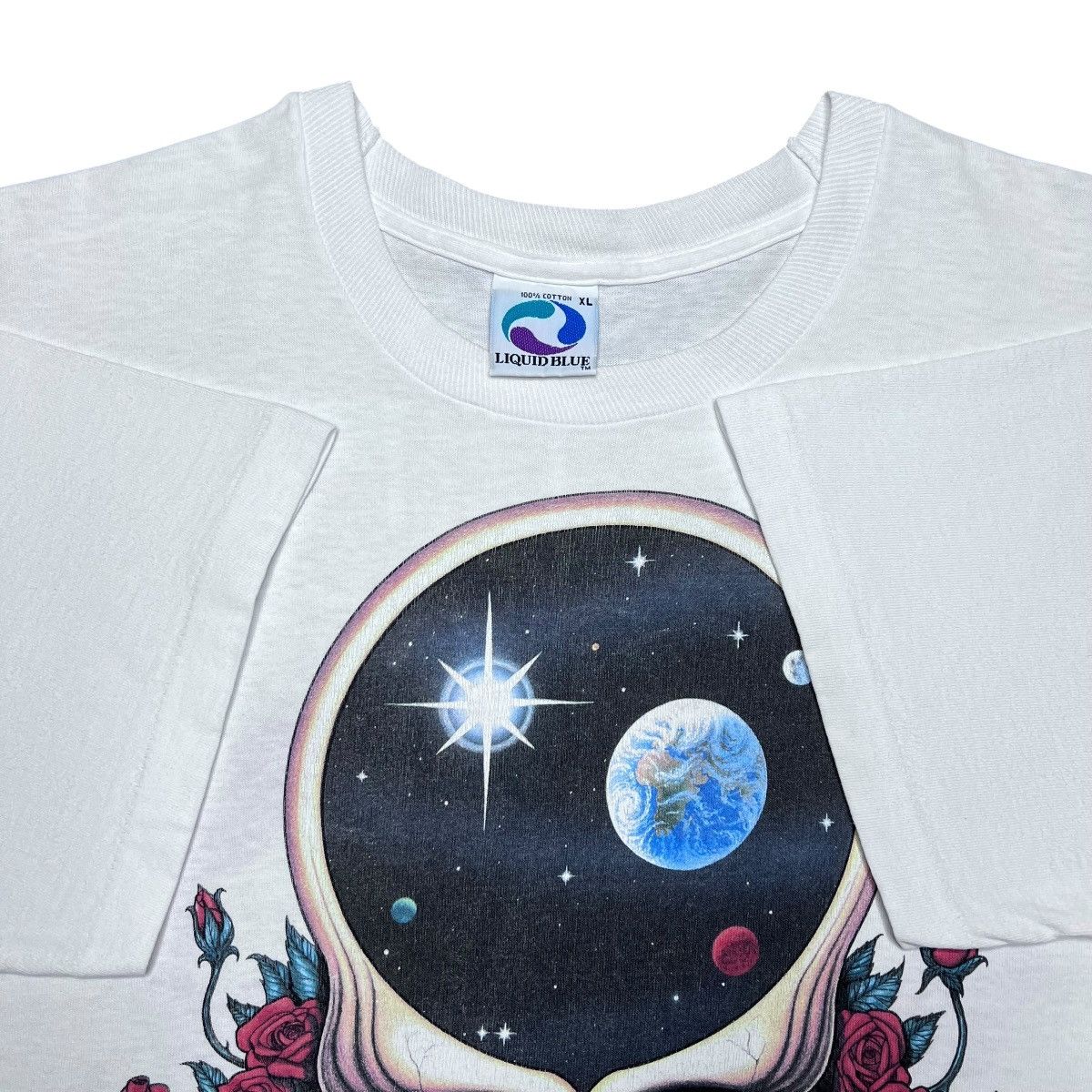 Liquid Blue Vtg 1992 Grateful Dead Space Your Face Space White T-Shirt Size US XL / EU 56 / 4 - 3 Thumbnail