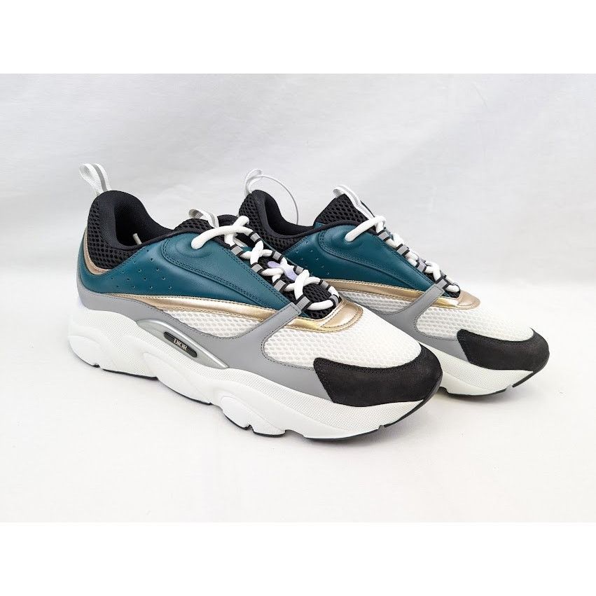 Dior o1rshd1 B22 Calf Mesh Sneakers in Water Green Size US 13 / EU 46 - 13 Thumbnail