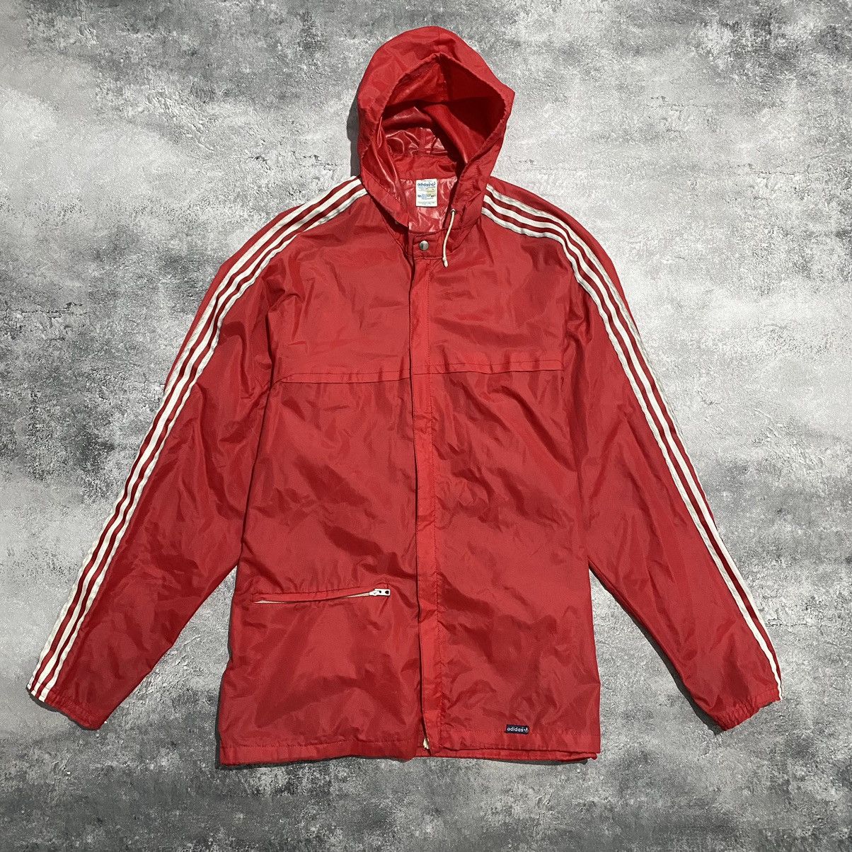 Vintage Rare Vintage 70’s Adidas Ventex Red Raincoat Fullzip Jacket Size US M / EU 48-50 / 2 - 1 Thumbnail