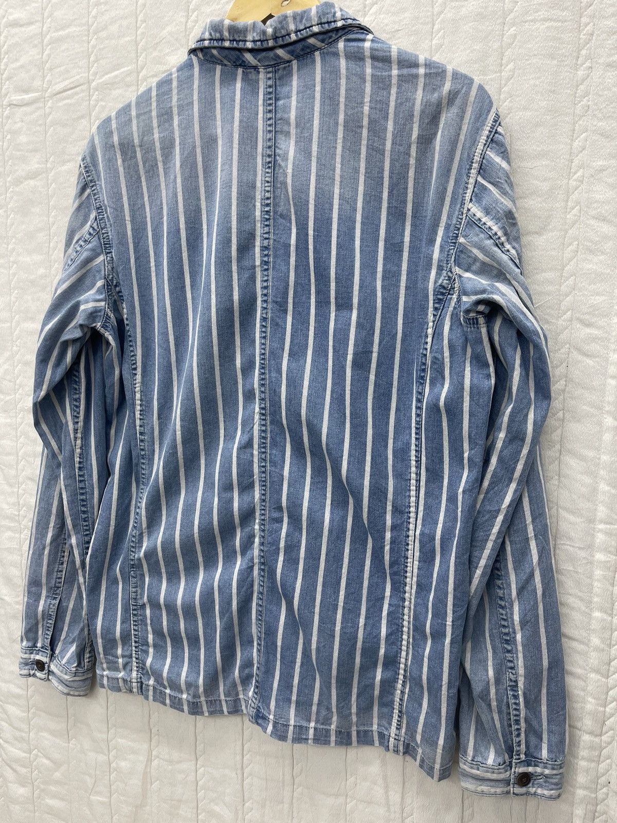 Nudie Jeans STEALS💥NUDIE JEANS HICKORY DENIM JACKET Size US M / EU 48-50 / 2 - 6 Thumbnail