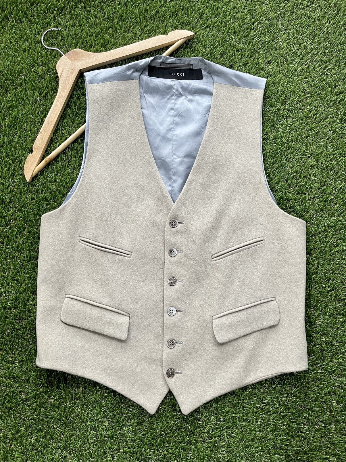 Gucci Monogram Waistcoat Wool Vest
