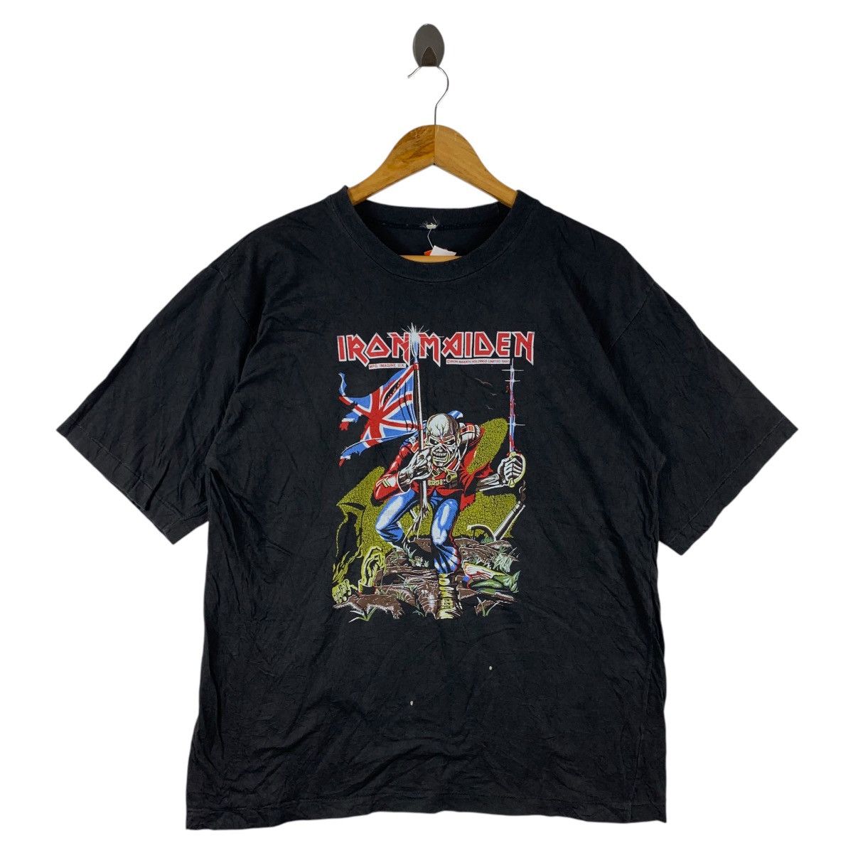 Band Tees Vintage 80s IRON MAIDEN holding limited the trooper band tee Size US M / EU 48-50 / 2 - 1 Thumbnail
