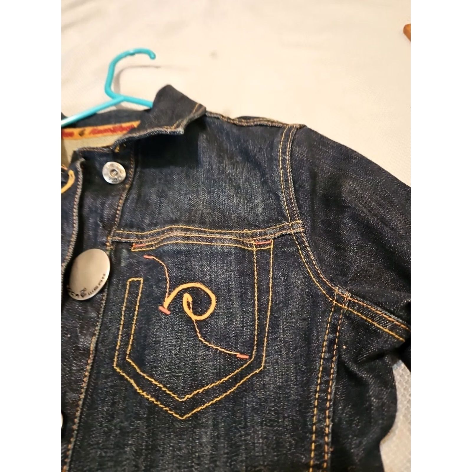 Rocawear VINTAGE Rocawear Jacket Women Medium Denim Button Embroidered Cuff 90s Hip Hop City Top Size M / US 6-8 / IT 42-44 - 7 Thumbnail