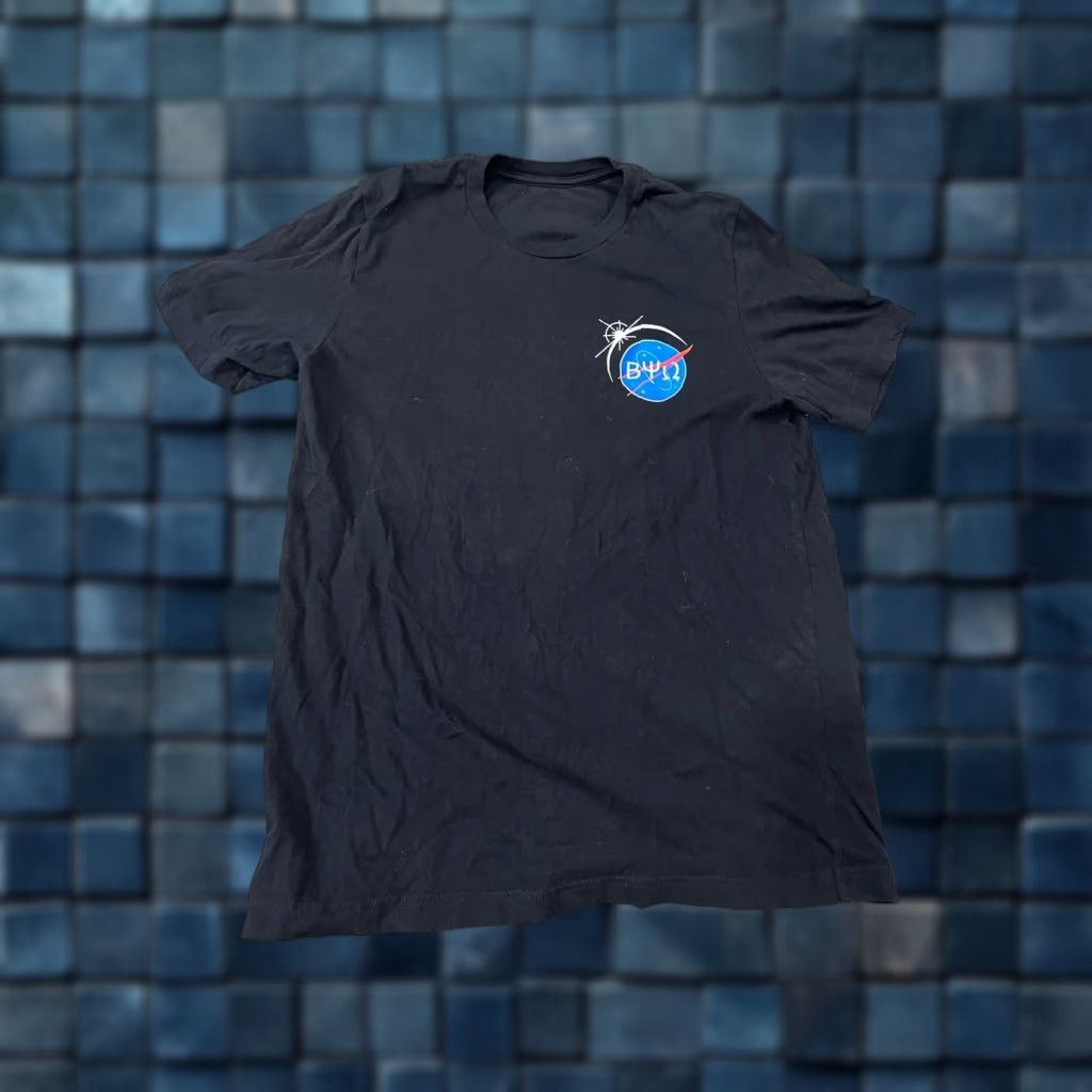 Omega VINTAGE Beta Psi Omega Rush Space Themed Tshirt T-Shirt Graphic Black M/L Mens Womens Boys Girls 2000s Casual Original Rush Age? Size M / US 6-8 / IT 42-44 - 1 Thumbnail