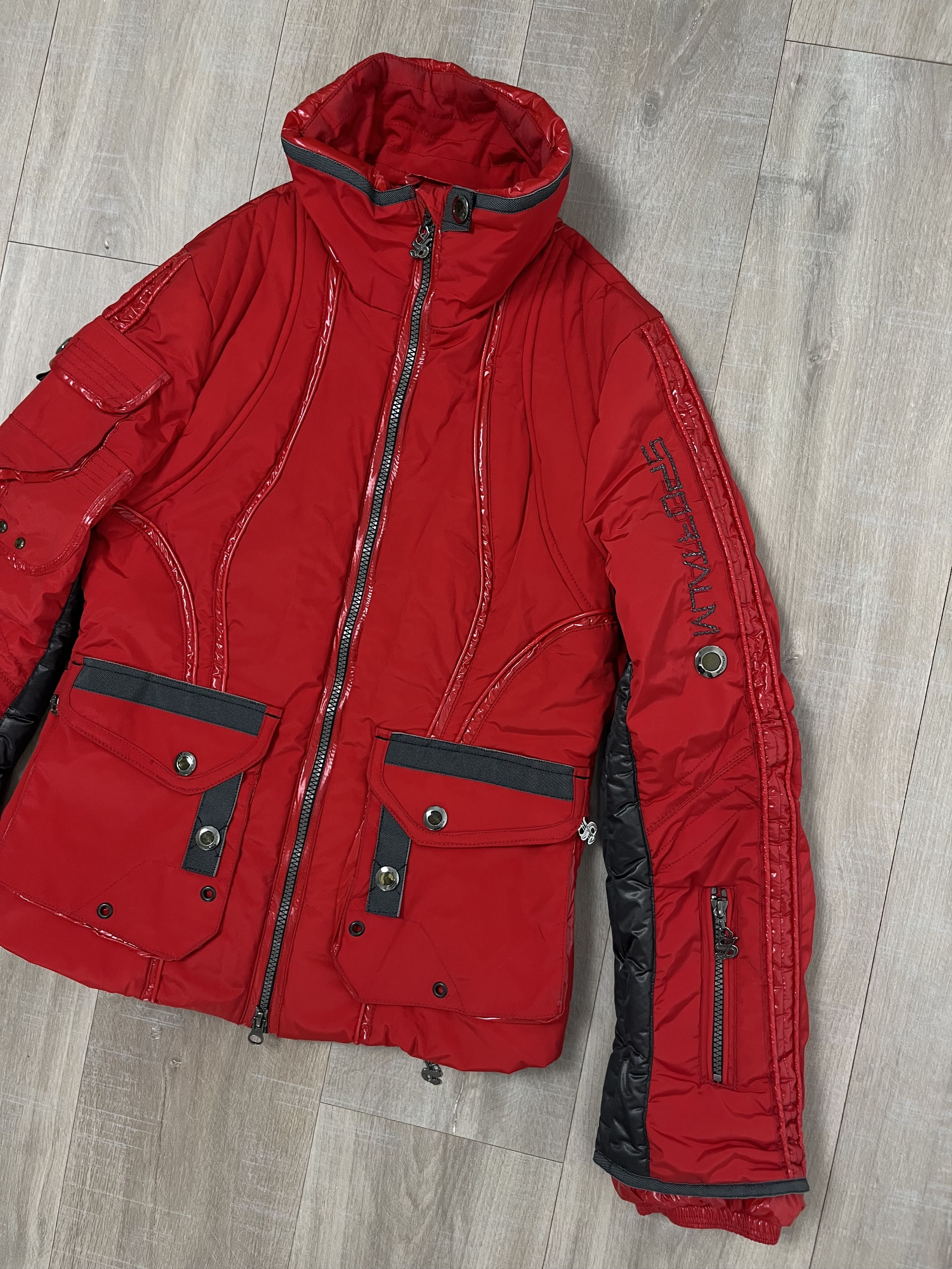 Vintage Sportalm Womens Red Black Ski Jacket Winter Sports Snow Size S / US 4 / IT 40 - 2 Thumbnail