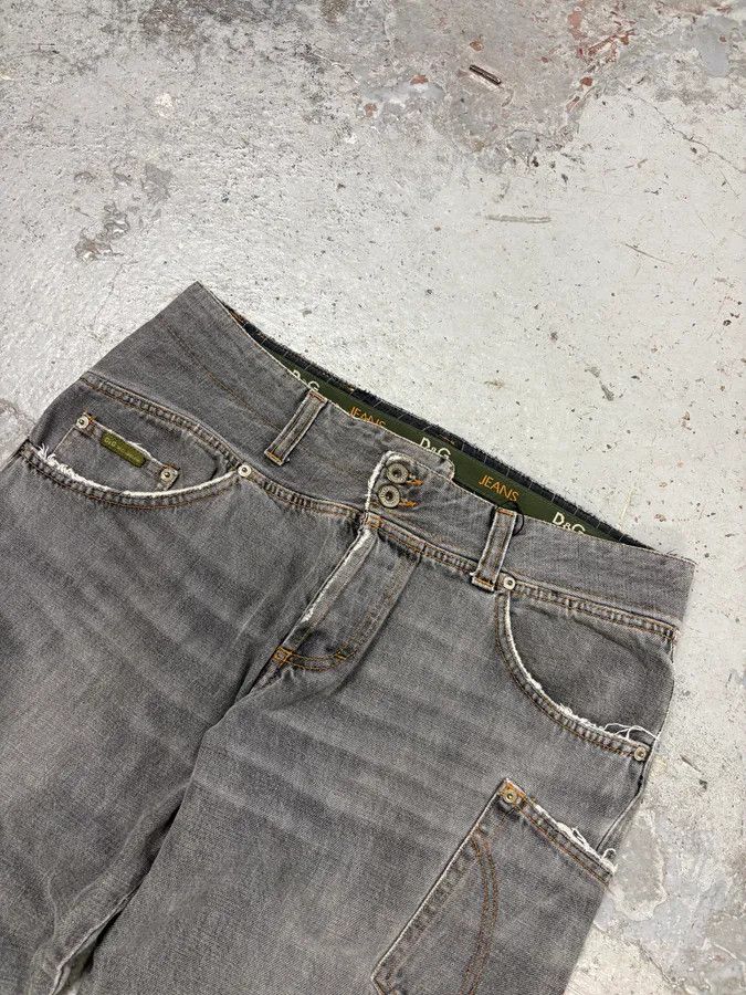 Dolce & Gabbana AW2004 Dolce & Gabbana Grey Asymmetrical Cargo Denim Jeans Size US 32 / EU 48 - 5 Thumbnail