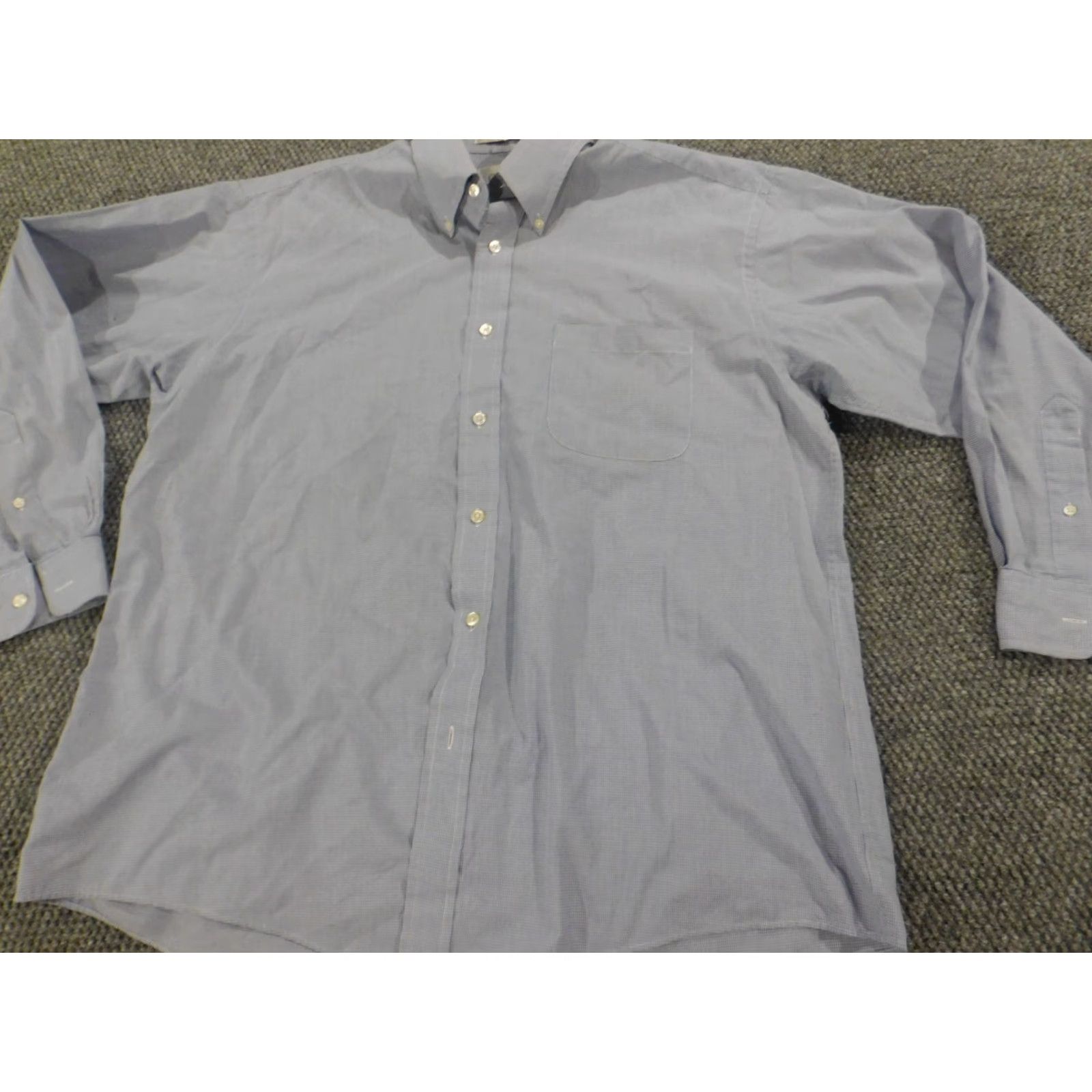 Enro ENRO Shirt Mens 16.5 Blue Plaid Button-Down Knit Cotton Long Sleeve Button-Up Collared Classic Slimming Pockets Regular Vintage No Size US XL / EU 56 / 4 - 2 Thumbnail