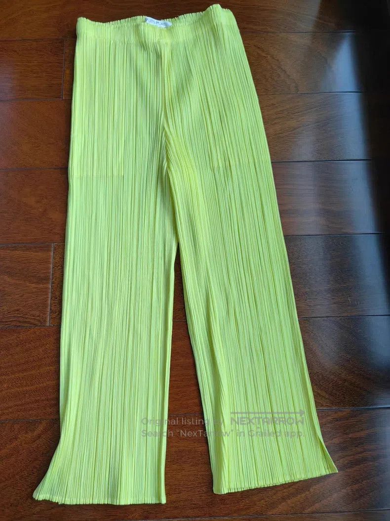 Issey Miyake Issey Miyake Yellow Pants Size 25" / US 0 / IT 36 - 2 Thumbnail