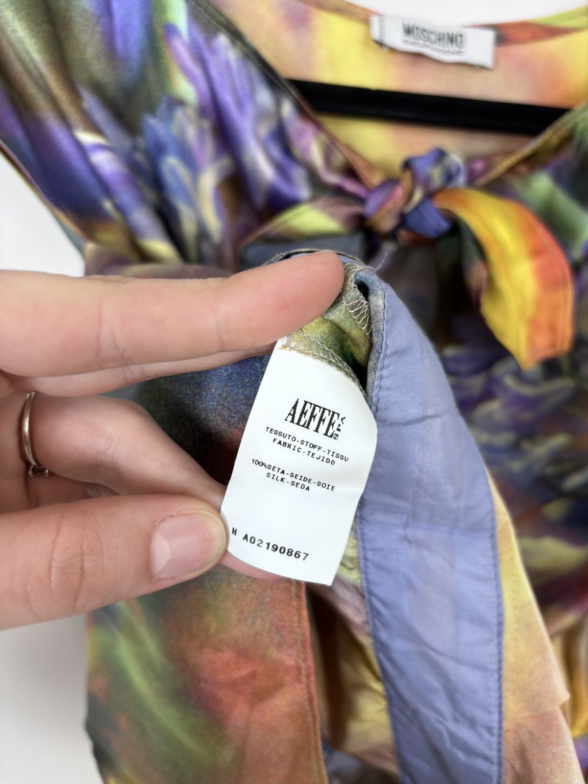 Moschino Moschino Cheap And Chic Women’s Floral Silk Blouse Shirt Size L / US 10 / IT 46 - 12 Thumbnail