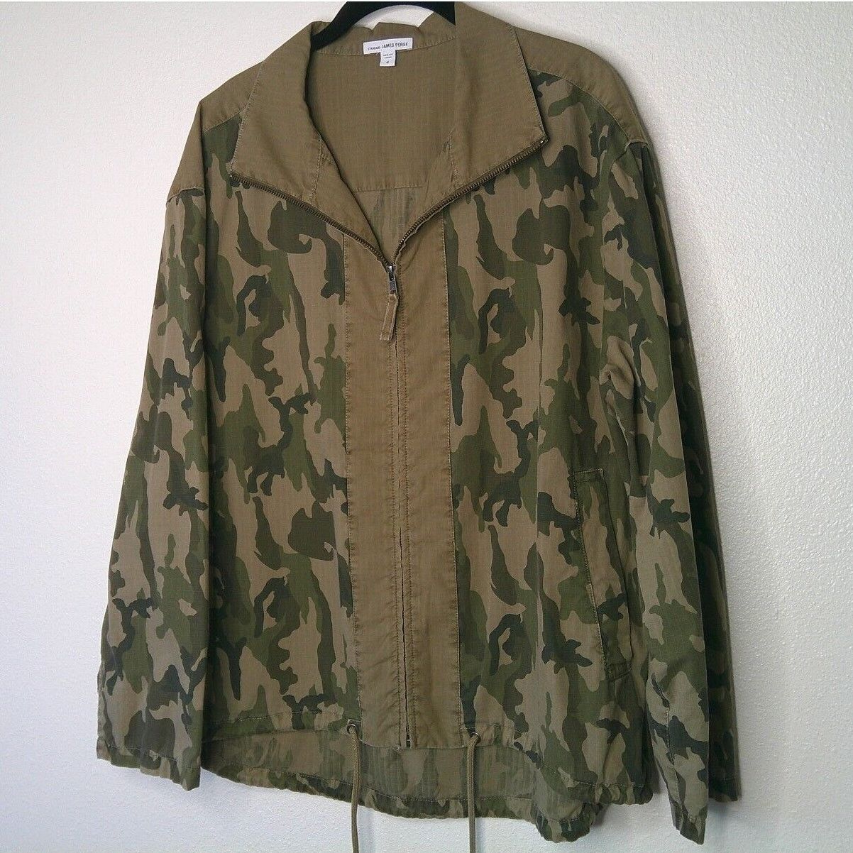 James Perse James Perse Army Green Camo Zip Long Sleeve Jacket 4 / XL Size XL / US 12-14 / IT 48-50 - 1 Thumbnail