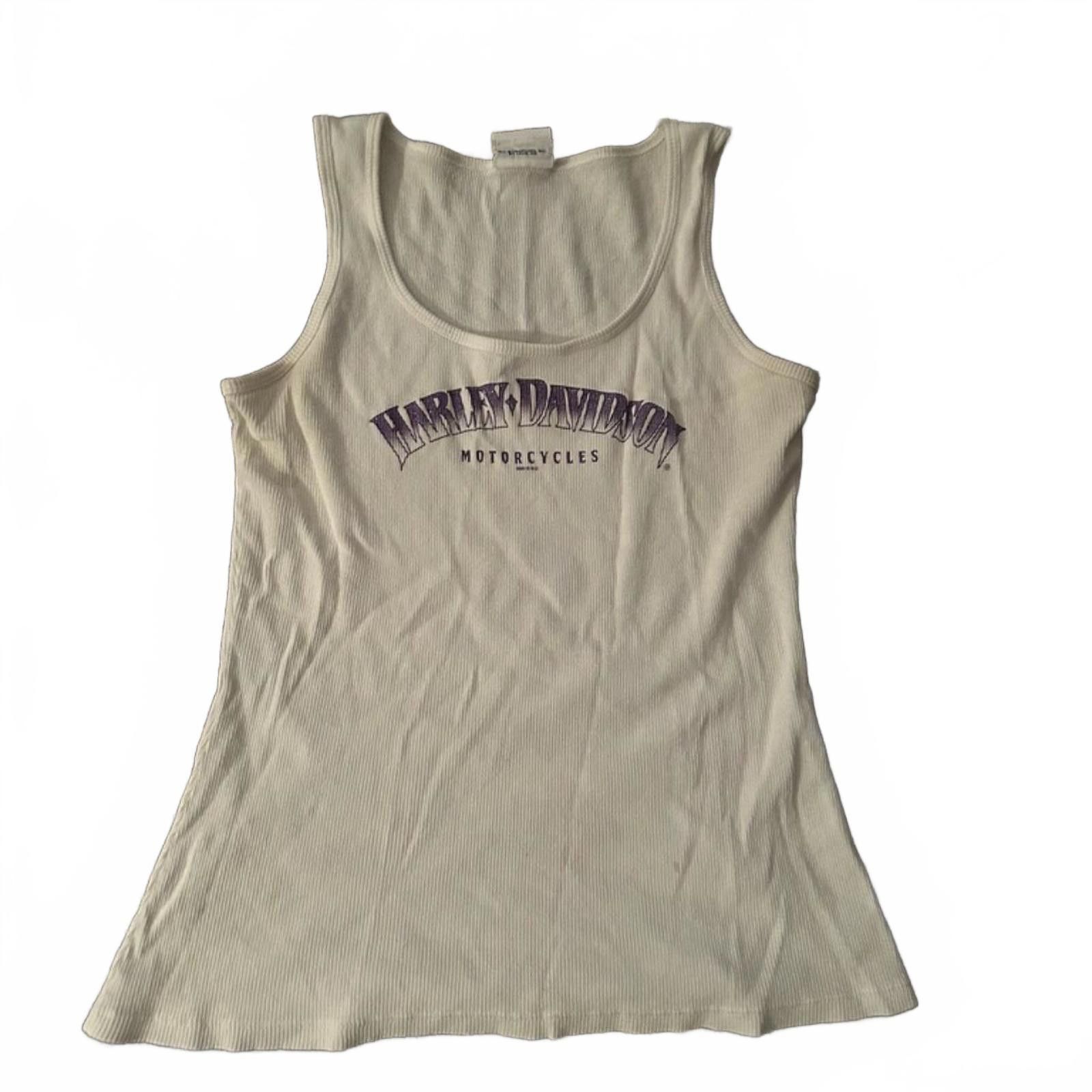 Harley Davidson Vintage Harley-Davidson White & Purple Daytona Beach Tank Size M / US 6-8 / IT 42-44 - 1 Thumbnail