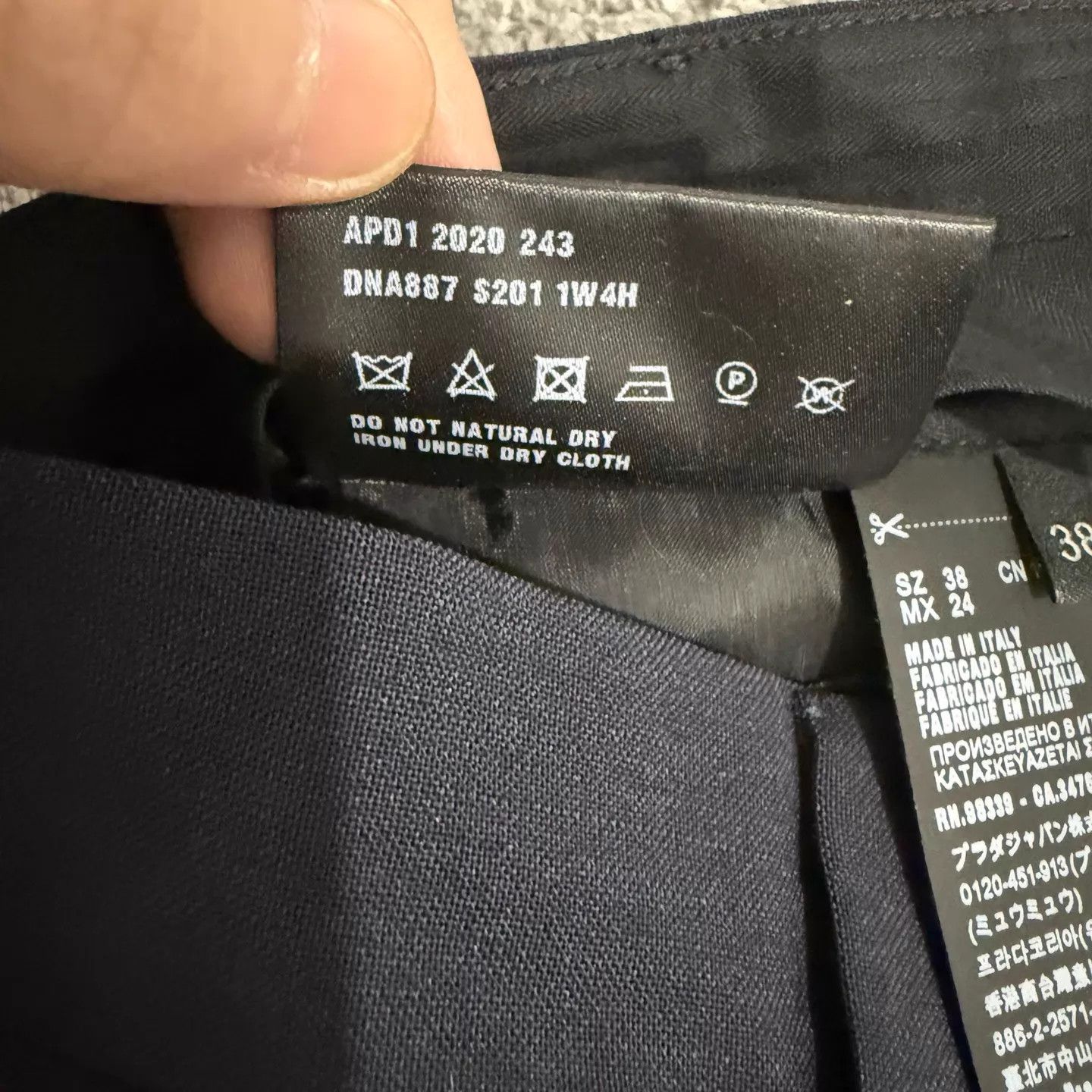 Prada Prada Navy Blue Wide-Leg Trousers Unused 38 nz 20627003 Size 26" / US 2 / IT 38 - 5 Thumbnail
