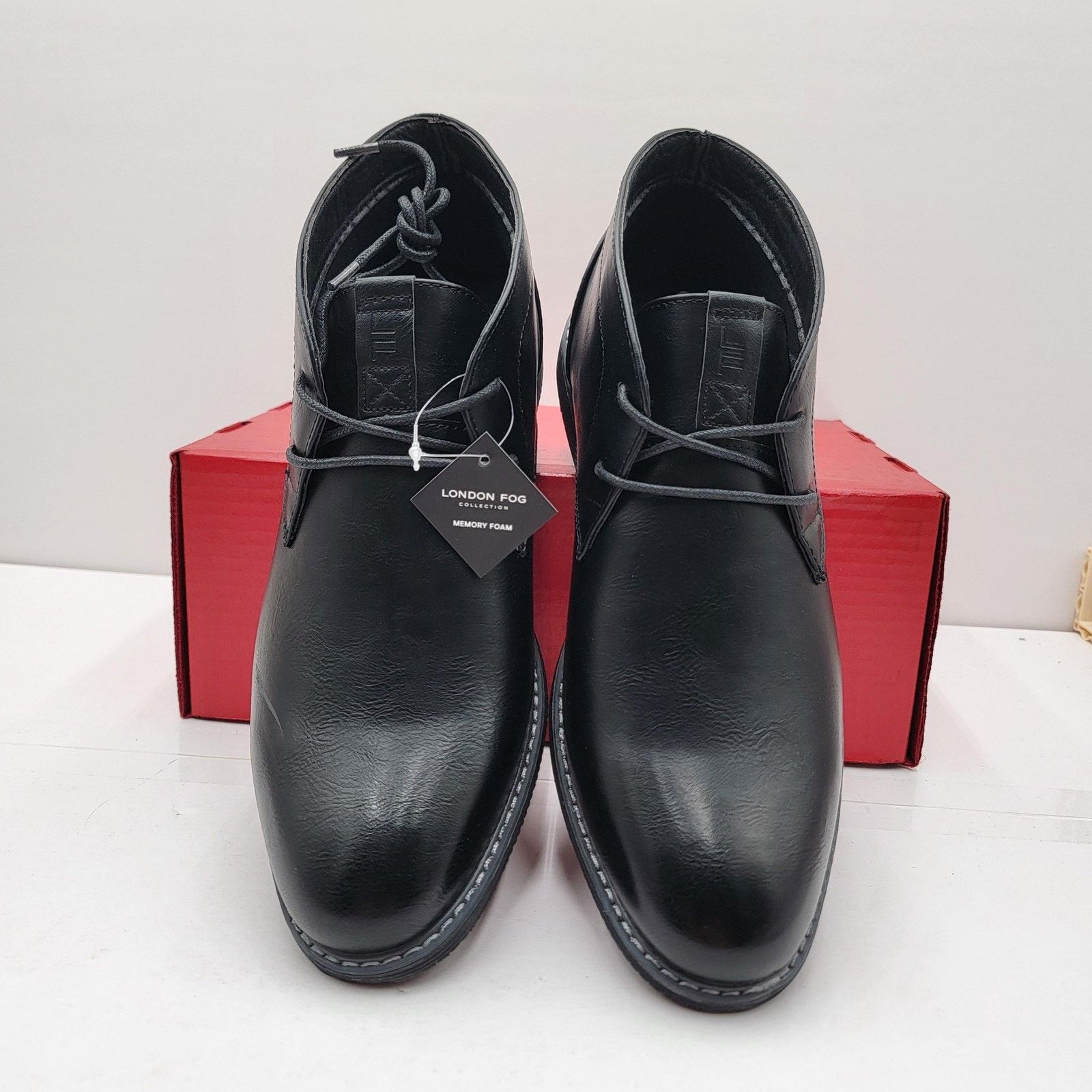 London Fog London Fog Blackburn Men Sz 11 Black Memory Foam Dress Boots Size US 11 / EU 44 - 3 Thumbnail