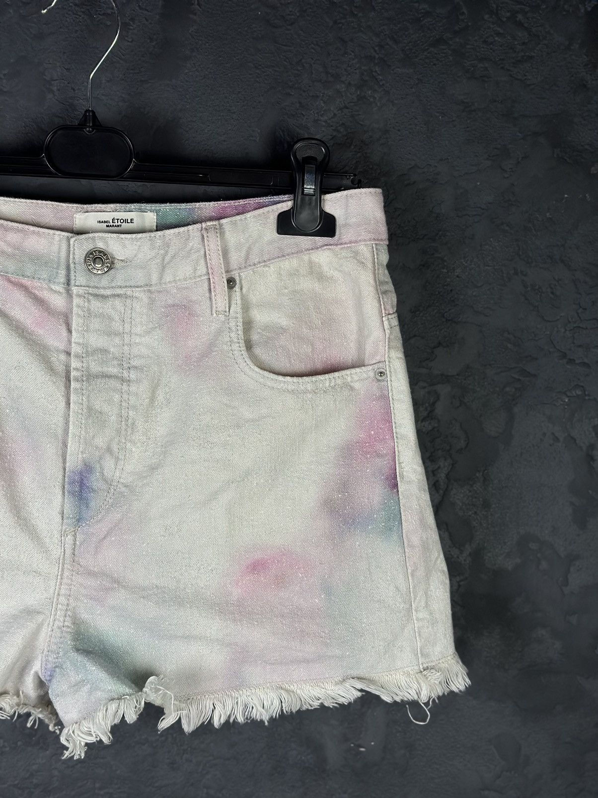 Isabel Marant × Isabel Marant Etoile Isabel Marant Étoile Lesiabb Tie-Dye Denim Short Size 25" / US 0 / IT 36 - 4 Thumbnail