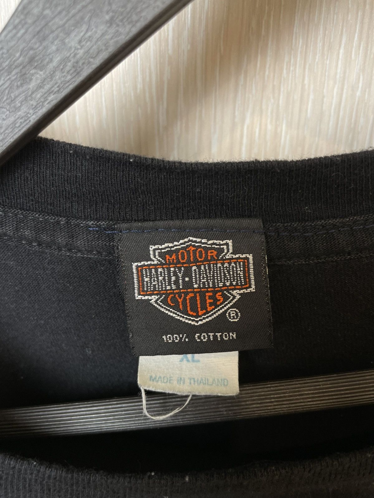 Vintage Harley Davidson Bangkok logo Black USA t-shirt Size US XL / EU 56 / 4 - 5 Thumbnail