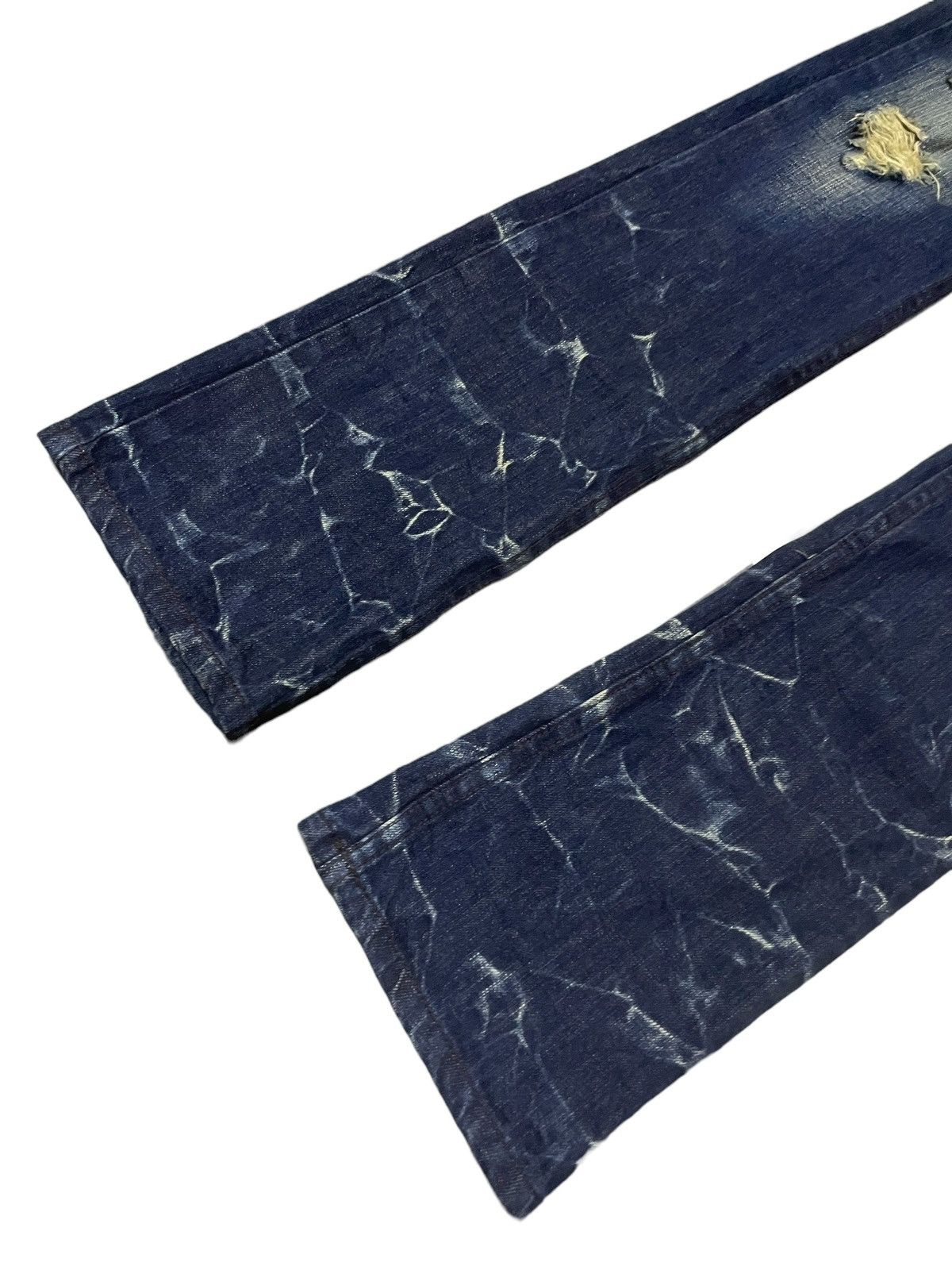 Tornado Mart Philodox Japan Flared Distressed Indigo Mud Jeans Denim Pant Size US 30 / EU 46 - 6 Thumbnail