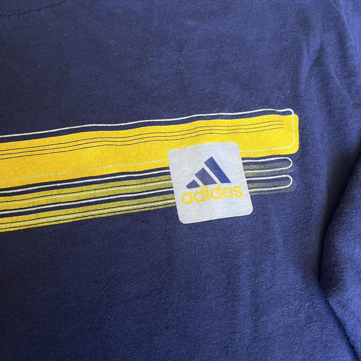 Adidas × Vintage Vintage 2000s Adidas Cyber Y2K Striped Logo Longsleeve Tee Size US XL / EU 56 / 4 - 4 Thumbnail