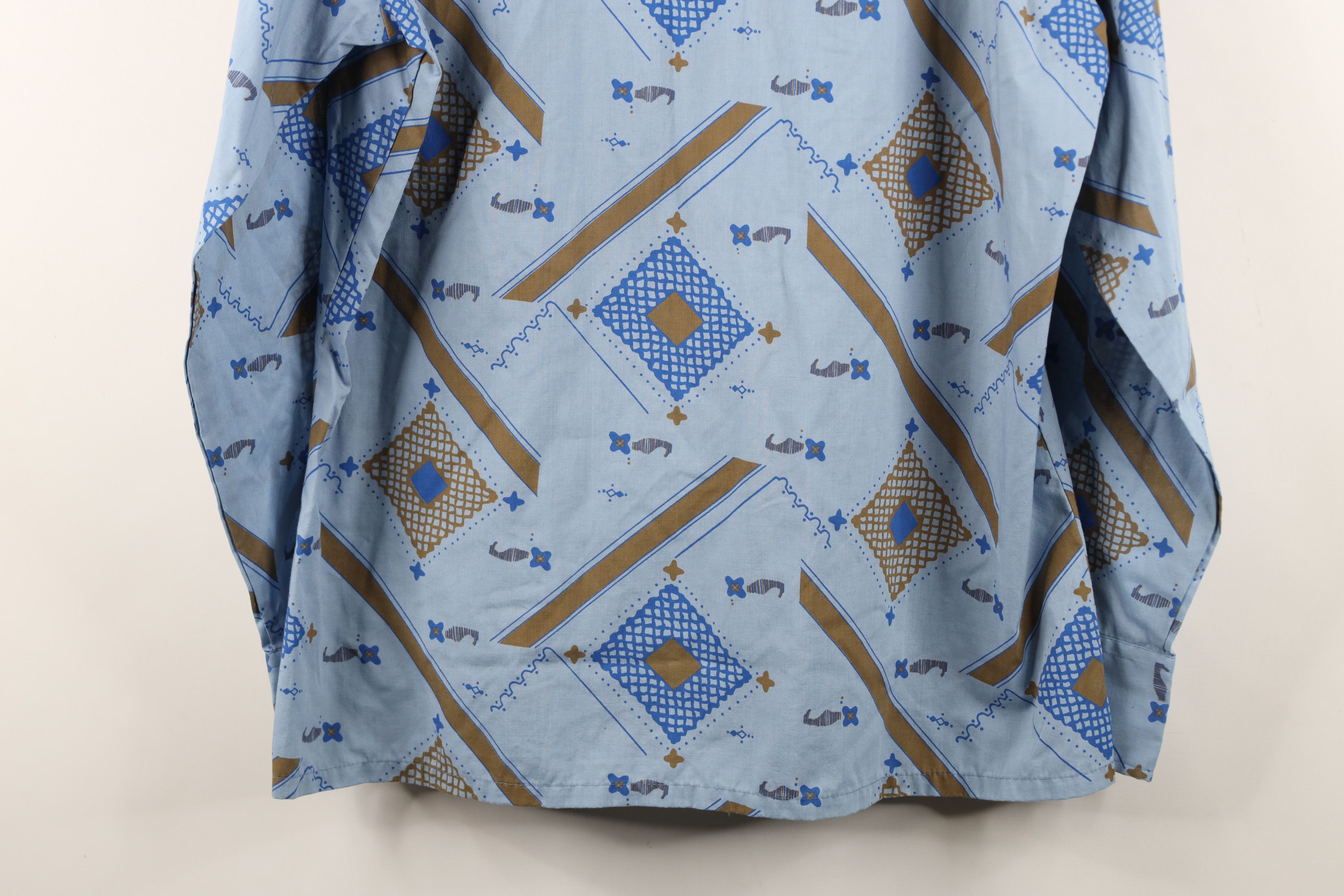 Vintage Vintage 70s Streetwear Geometric Disco Collared Button Shirt Size US L / EU 52-54 / 3 - 12 Thumbnail