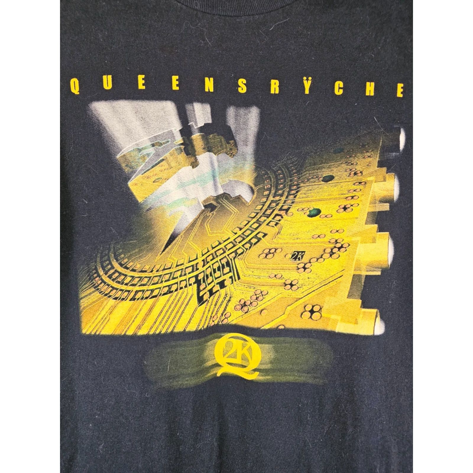 Jerzees VINTAGE QUEENSRYCHE HEAVY METAL TOUR BAND T-SHIRT SZ LARGE Shirt Men L Black Size US L / EU 52-54 / 3 - 2 Thumbnail