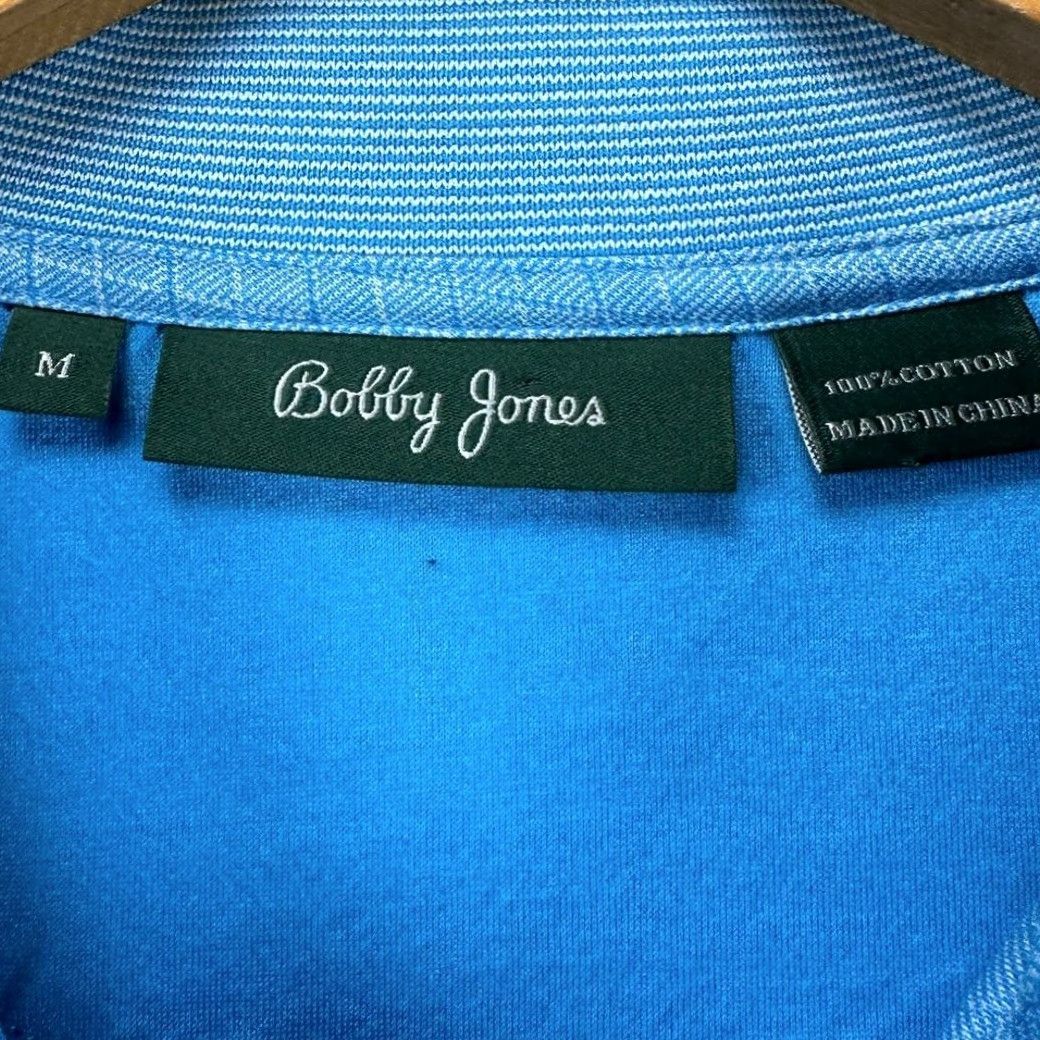Vintage Bobby Jones Golf Polo Shirt Mens Medium Blue Geometric Casual Rugby Athletic Shirt Size US M / EU 48-50 / 2 - 4 Thumbnail
