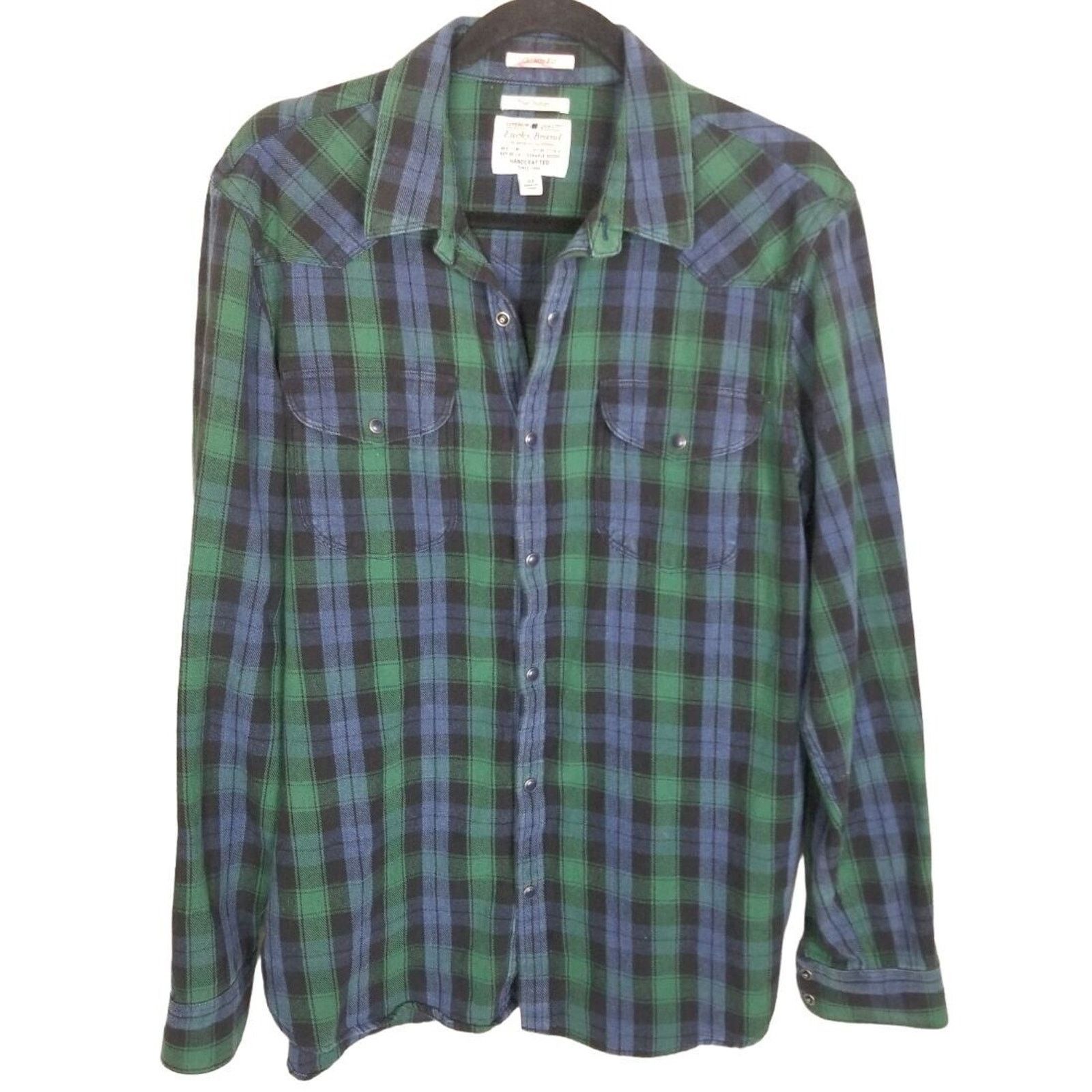Lucky Brand Lucky Brand Men Western Flannel Shirt Tartan Plaid M Classic Size US M / EU 48-50 / 2 - 1 Thumbnail
