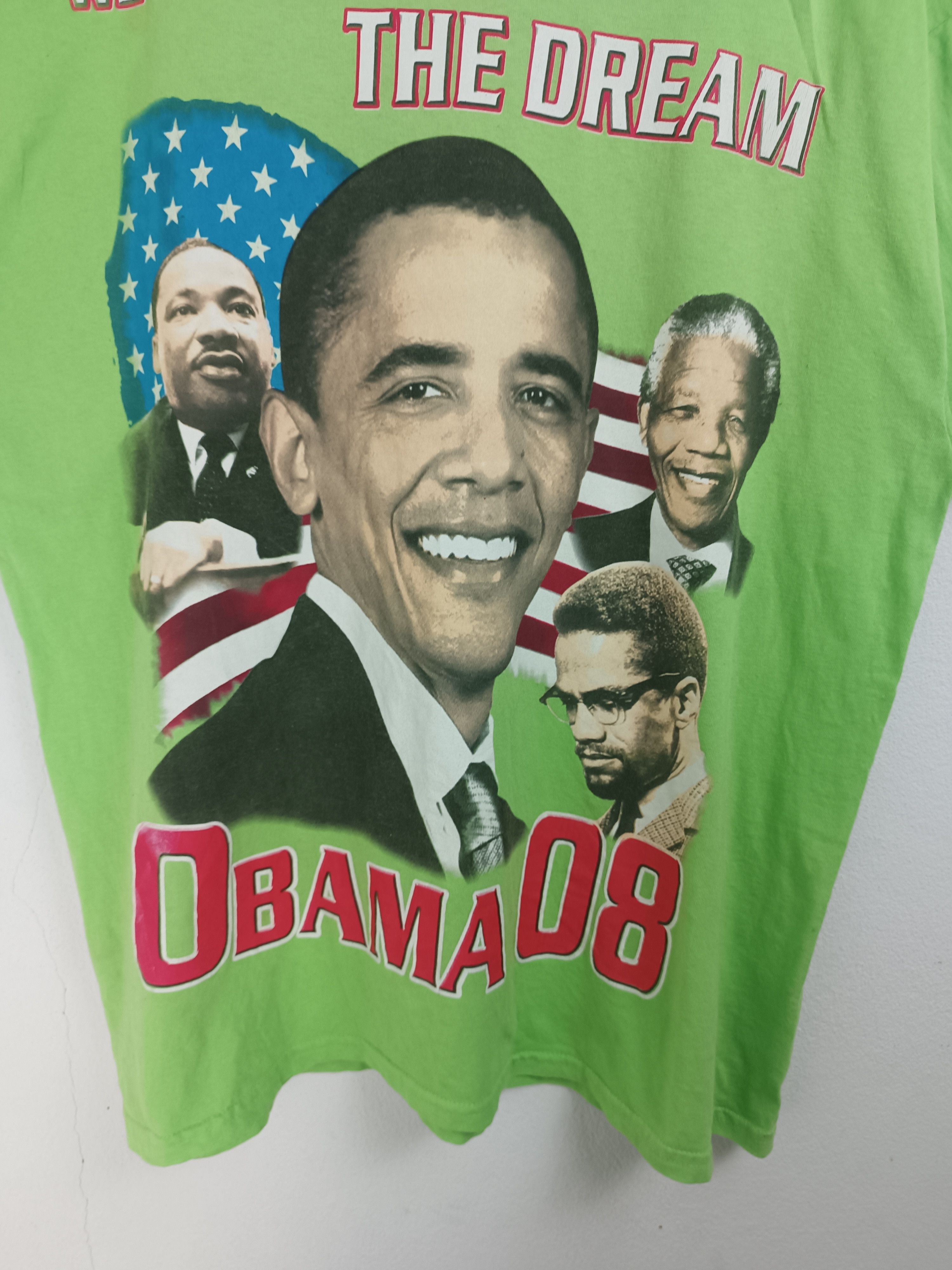 Vintage VINTAGE 2008 OBAMA LUTHER KING MALCOLM X MANDELA VERY RARE Size US XL / EU 56 / 4 - 7 Thumbnail