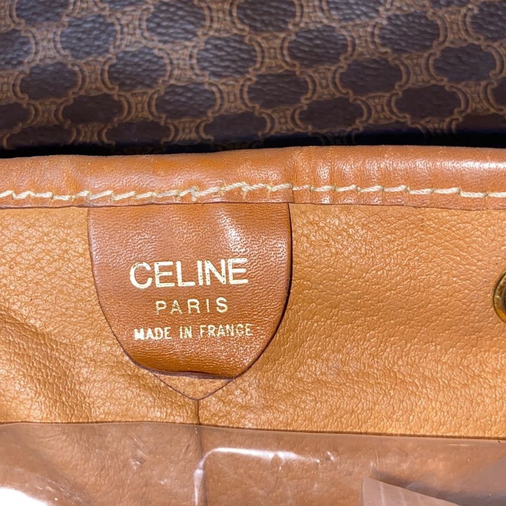 Celine Authentic CELINE Macadam Blason Drawstring Leather Backpack Size ONE SIZE - 8 Thumbnail