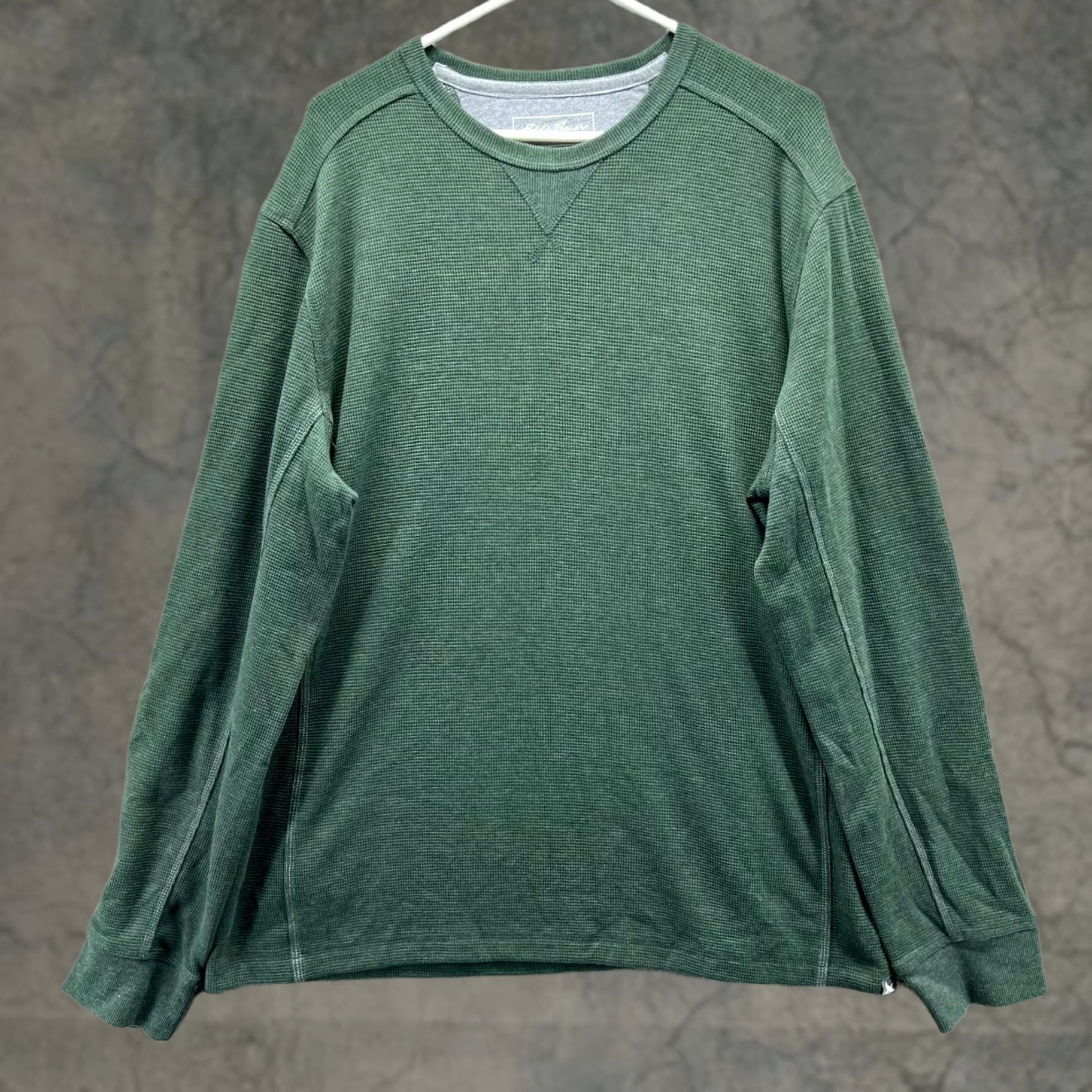 Eddie Bauer Eddie Bauer Shirt Mens XL Green Pullover Long Sleeve Crewneck Waffle Knit Shirt Size US XL / EU 56 / 4 - 1 Thumbnail