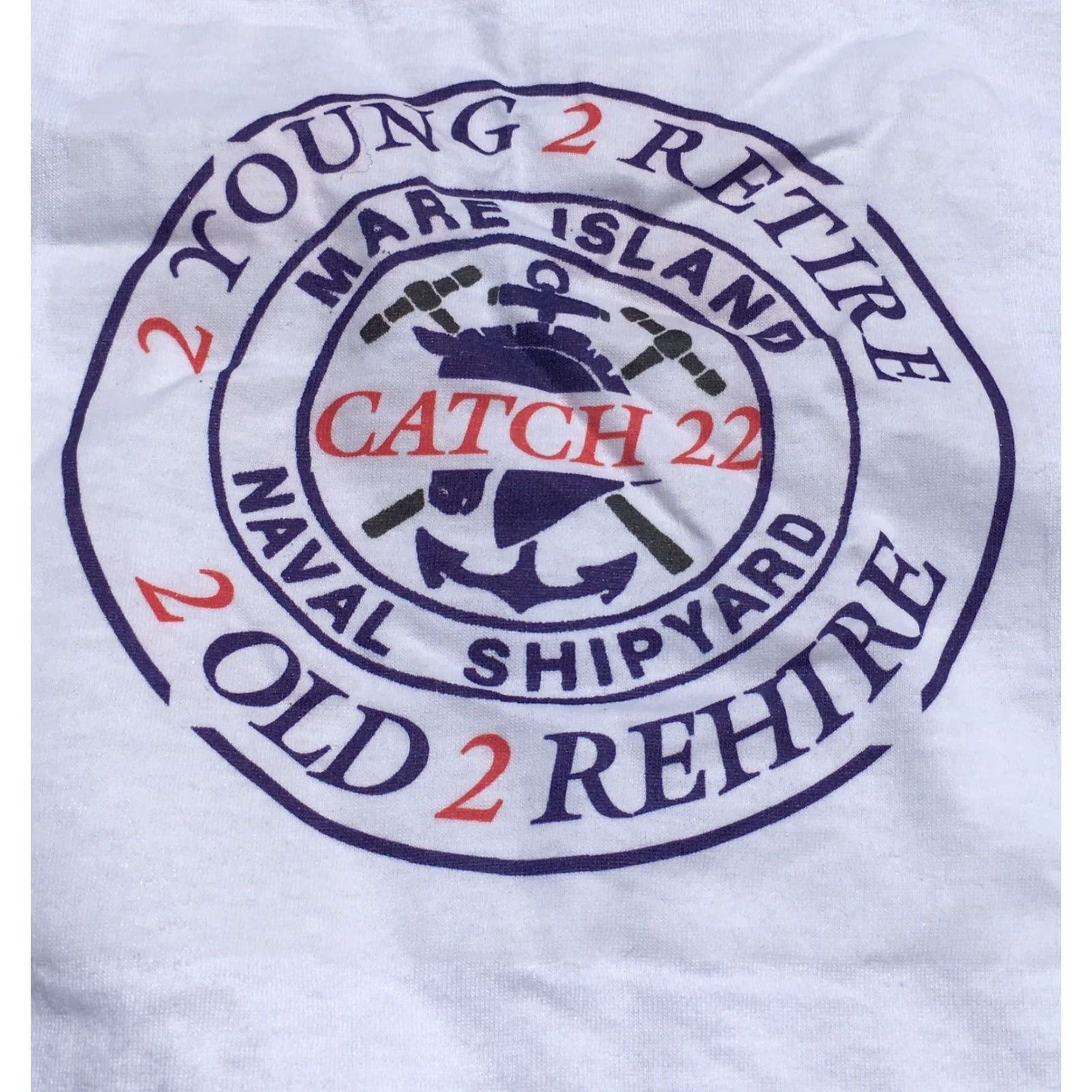 Fruit Of The Loom VINTAGE Mare Island Naval Shipyard T-Shirt XL White 80s 90s Made In USA Fruit of the Loom Unisex Graphic Tee Size US XL / EU 56 / 4 - 4 Thumbnail