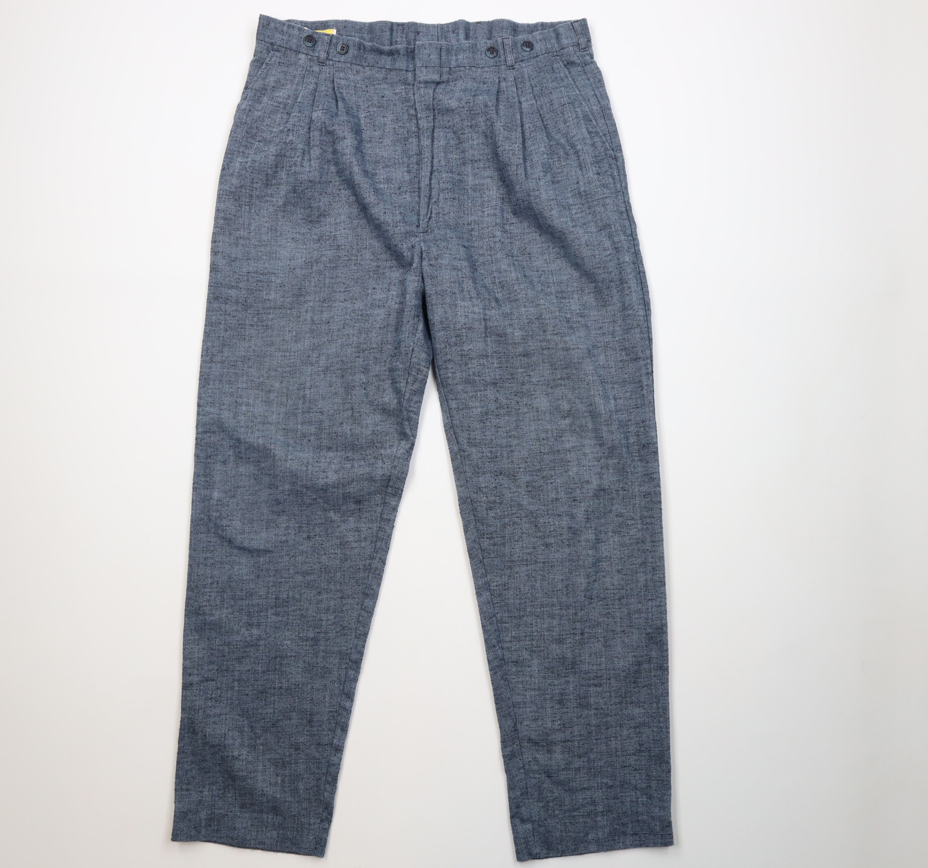 Vintage Vintage 60s 70s Streetwear Burlap Linen Blend Pants USA Size US 34 / EU 50 - 1 Thumbnail