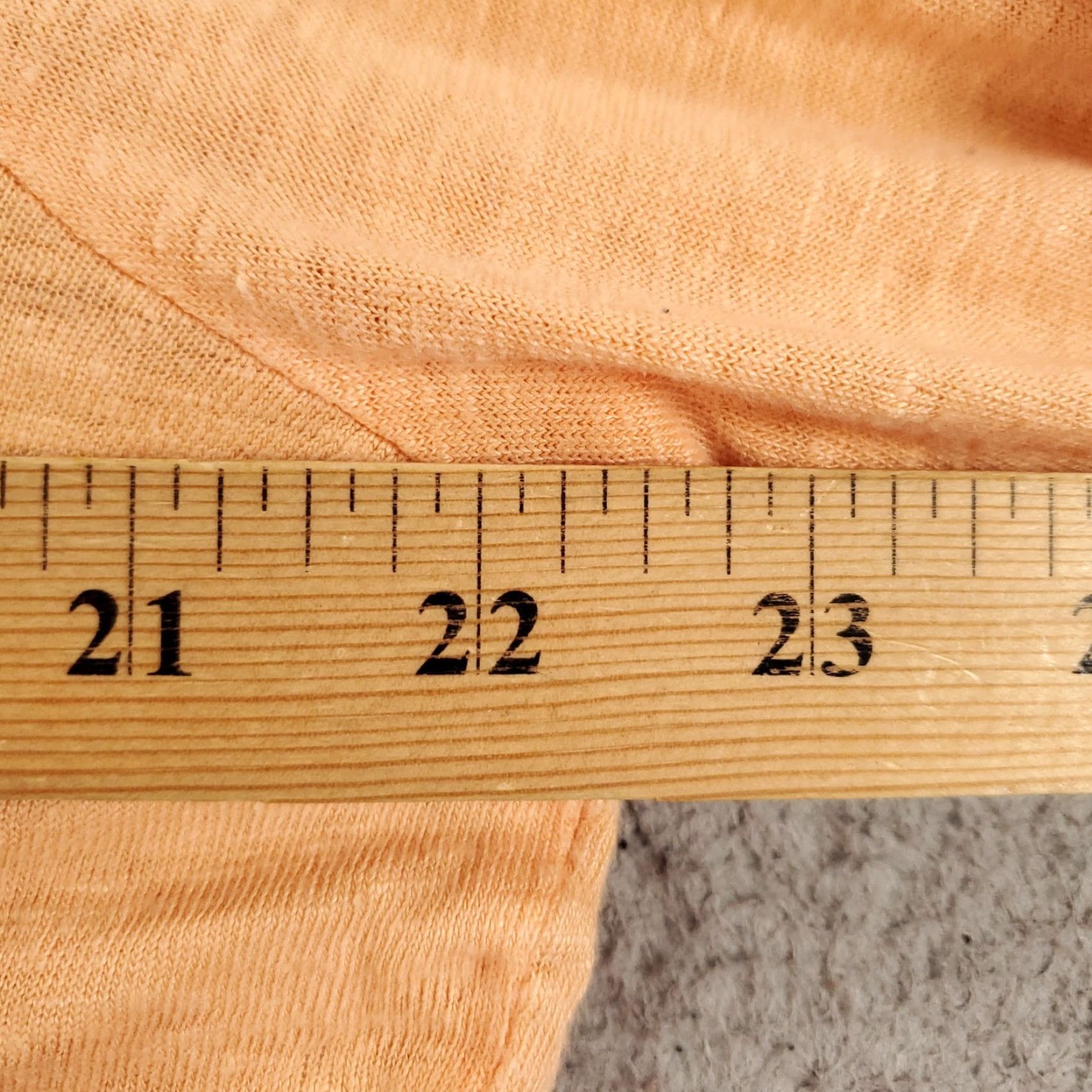 Vintage CHICOS Blouse Shirt Linen V-Neck Short Sleeve XL Womens Peach Orange Sheer Lightweight 1/4 Button Beach Modern Cute Size XL / US 12-14 / IT 48-50 - 4 Thumbnail
