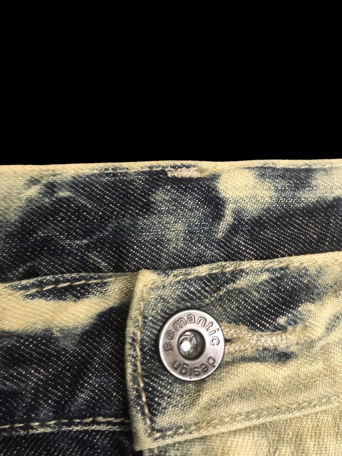 semanticdesign 💥90s Style💥semantic design Acid Wash Bleached Denim F298 Size US 31 - 9 Thumbnail