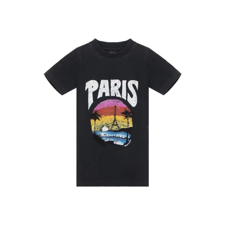 Balenciaga Balenciaga Paris Letter Print Short Sleeve T-Shirt 0079 Size M / US 6-8 / IT 42-44 - 1 Thumbnail