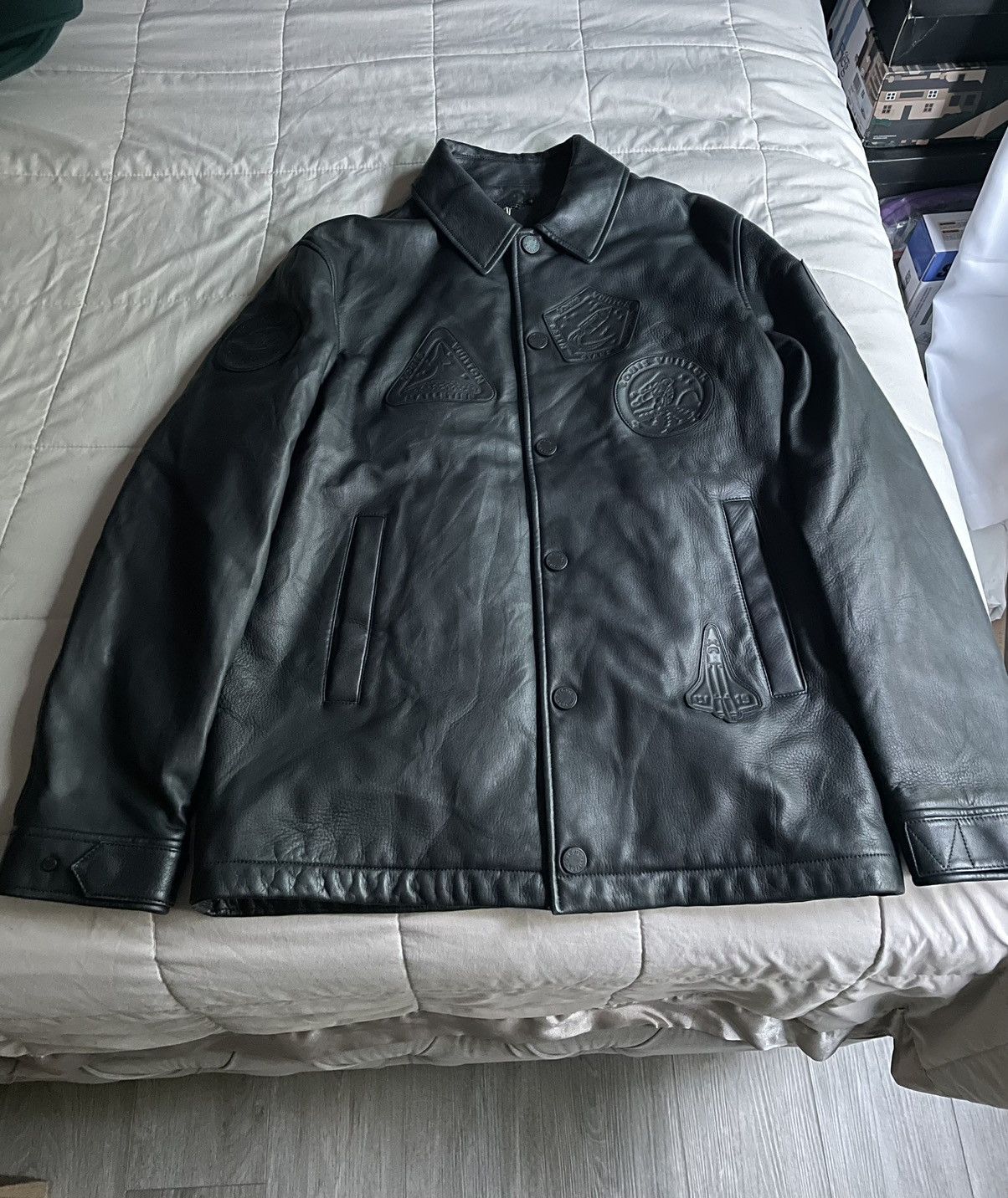 Louis Vuitton Louis Vuitton Satellite Black Leather Jacket Size US M / EU 48-50 / 2 - 1 Thumbnail