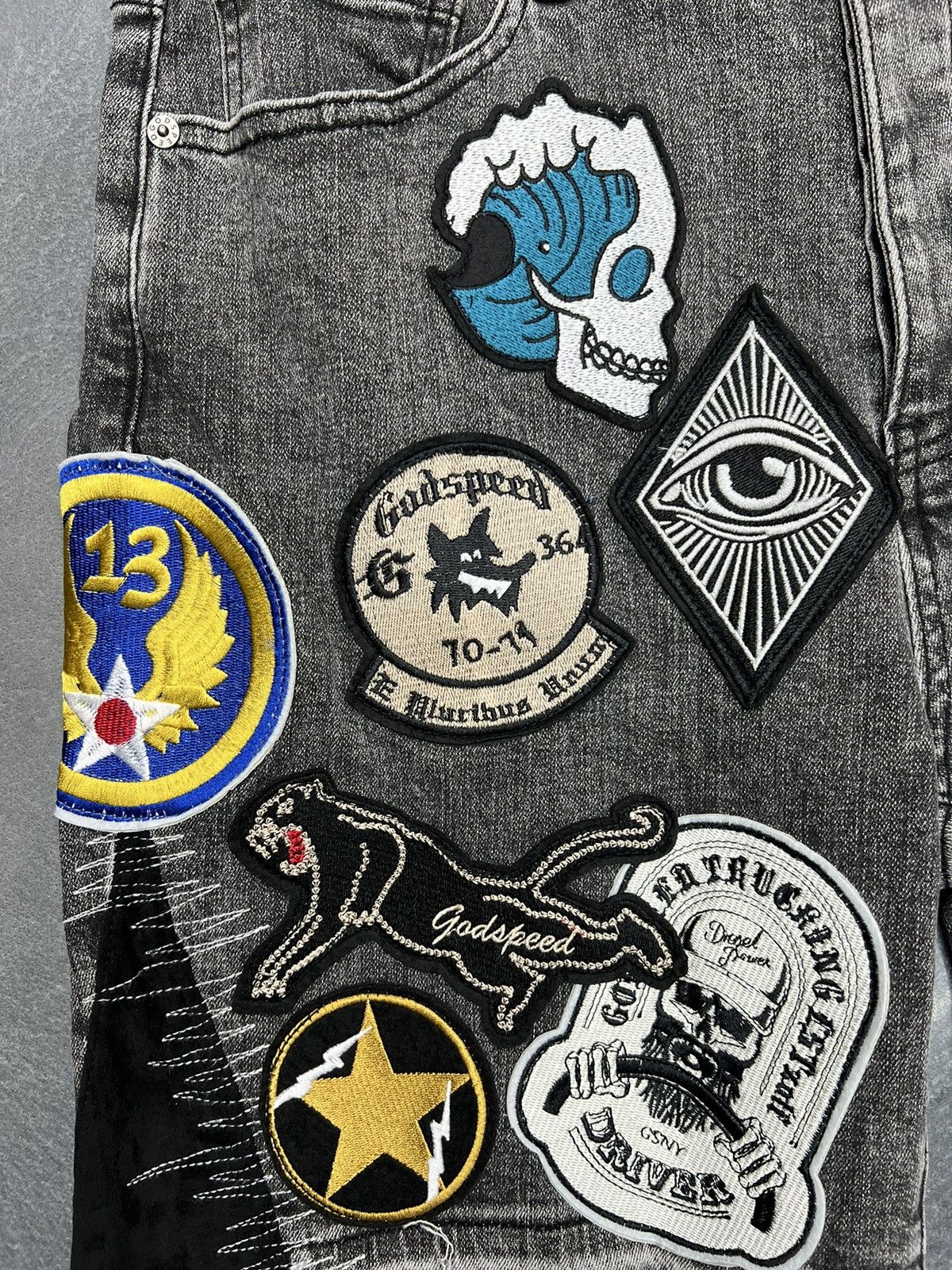 Godspeed Godspeed Patchwork Denim Shorts “V2” Size US 30 / EU 46 - 2 Thumbnail