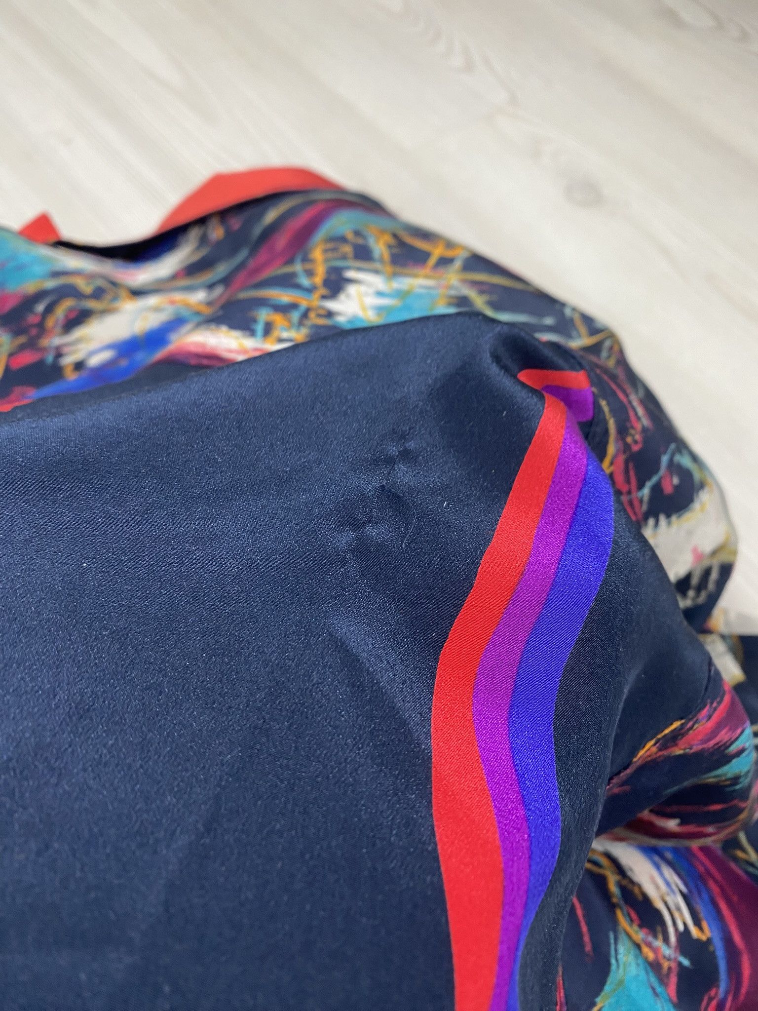 Escada Escada 80s Windbreaker Graphic Floral Silk Jacket VTG Size M / US 6-8 / IT 42-44 - 13 Thumbnail