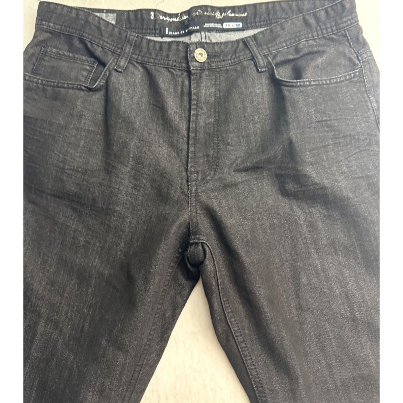 Denime i jeans by Buffalo Spencer Slim Jeans Black Denim Distressed Men 36x32 37x27 Size US 36 / EU 52 - 2 Thumbnail
