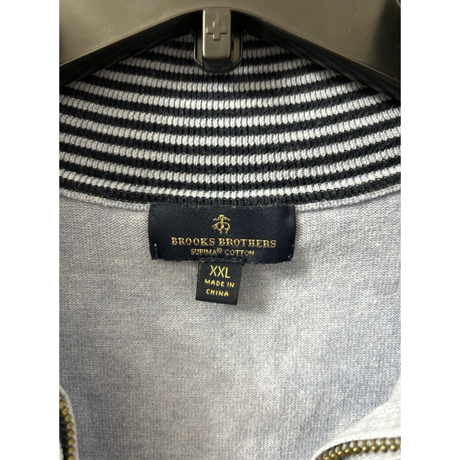 Brooks Brothers Brooks Brothers Sweater 1/4 Zip Mens XXL Light Blue Supima Cotton Pullover L/S Knit Cardigan? Size US XXL / EU 58 / 5 - 5 Thumbnail