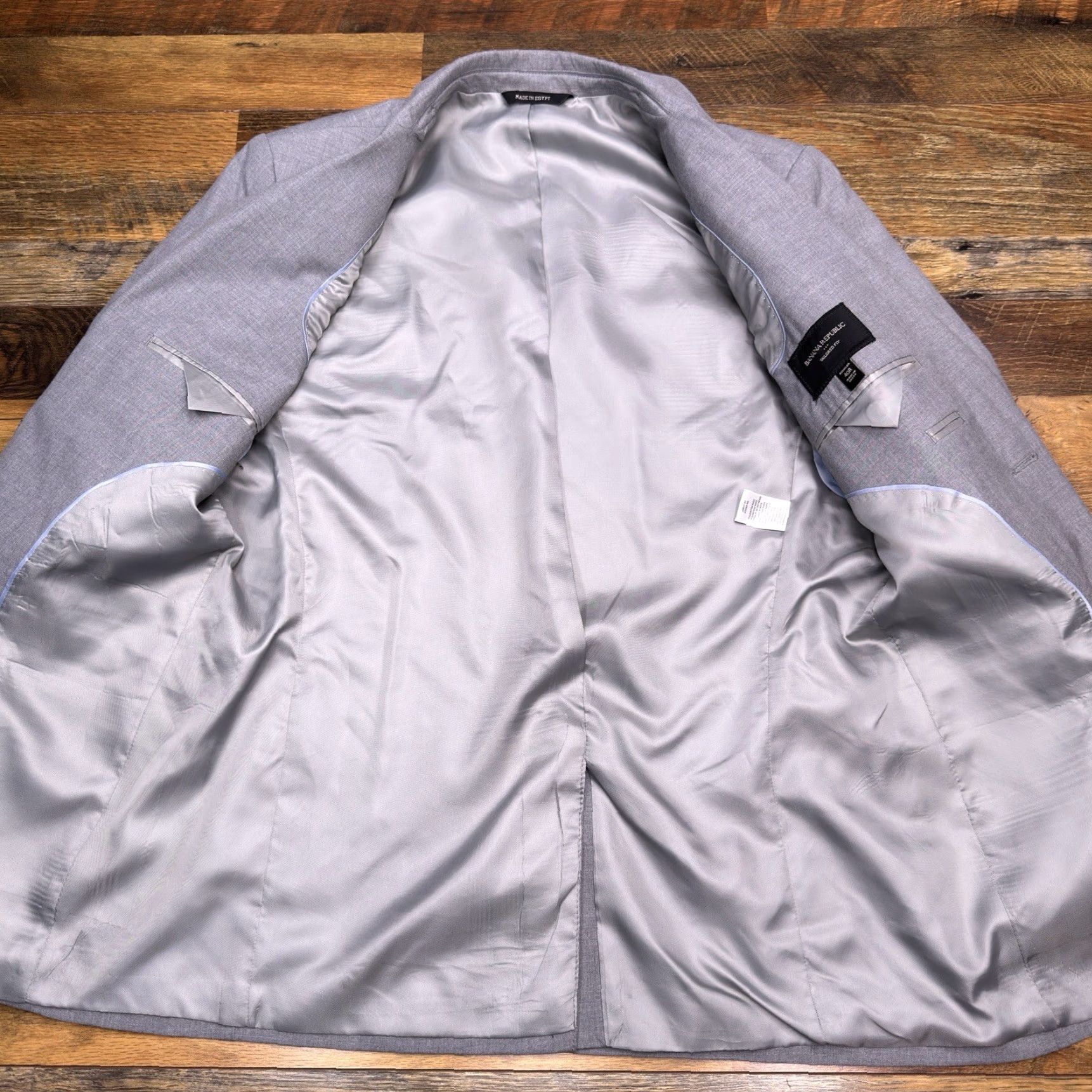 Banana Republic Banana Republic Blazer Suit Jacket 40R Slim Single-Breasted Notch Gray Size 40R - 3 Thumbnail