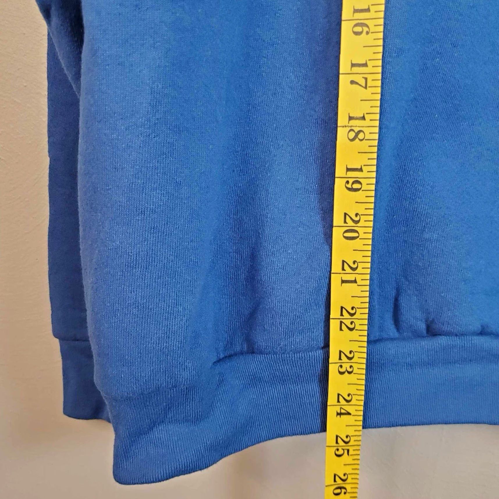 Fruit Of The Loom VINTAGE Fruit of the Loom Blue Blank Crewneck Sweatshirt L Mens 90s Retro Classic Pullover Crew Neck All Seasons Cotton Blend Size US L / EU 52-54 / 3 - 6 Thumbnail