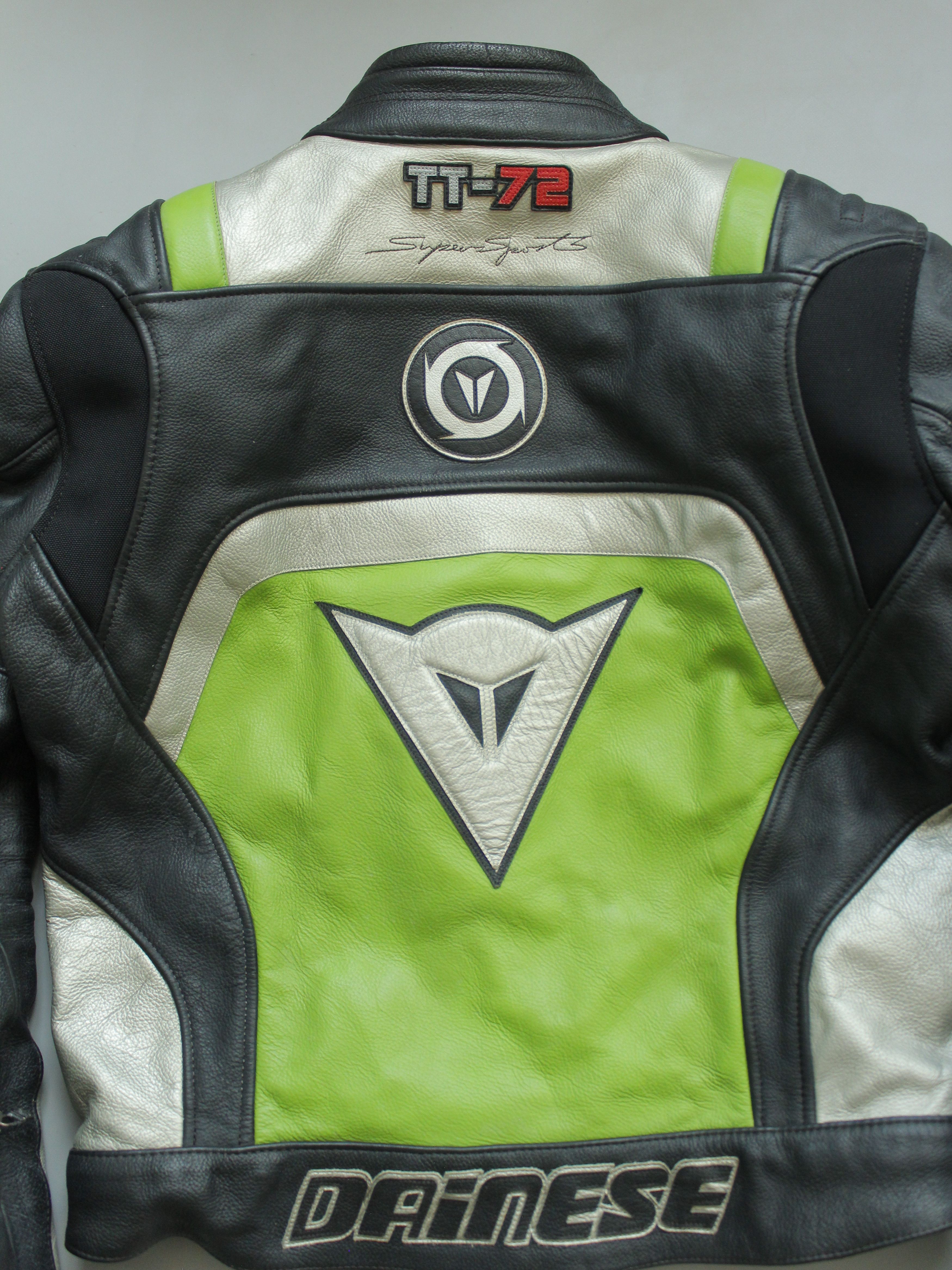 Dainese DAINESE TT-72 LEATHER RACING BIKER JACKET 46 48 Size US S / EU 44-46 / 1 - 8 Thumbnail